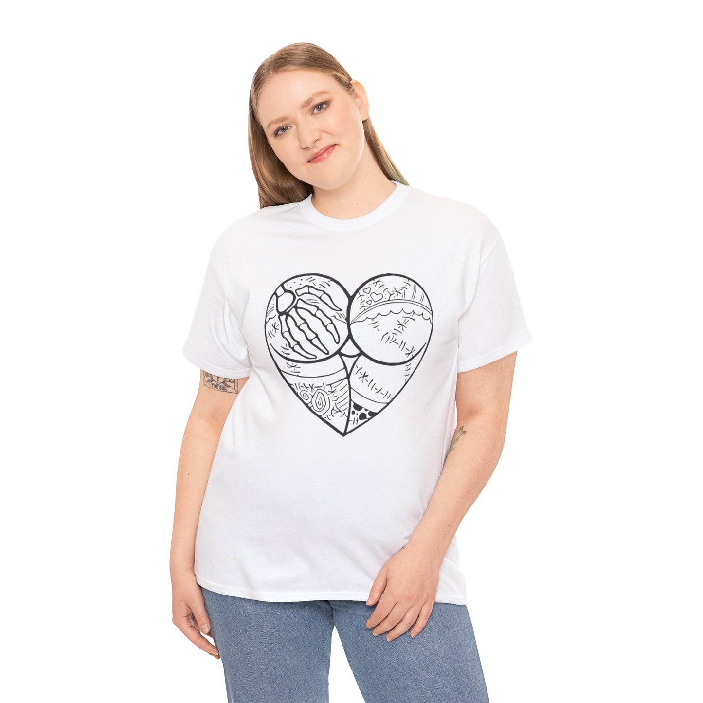 Heart shaped booty Unisex Heavy Cotton Tee