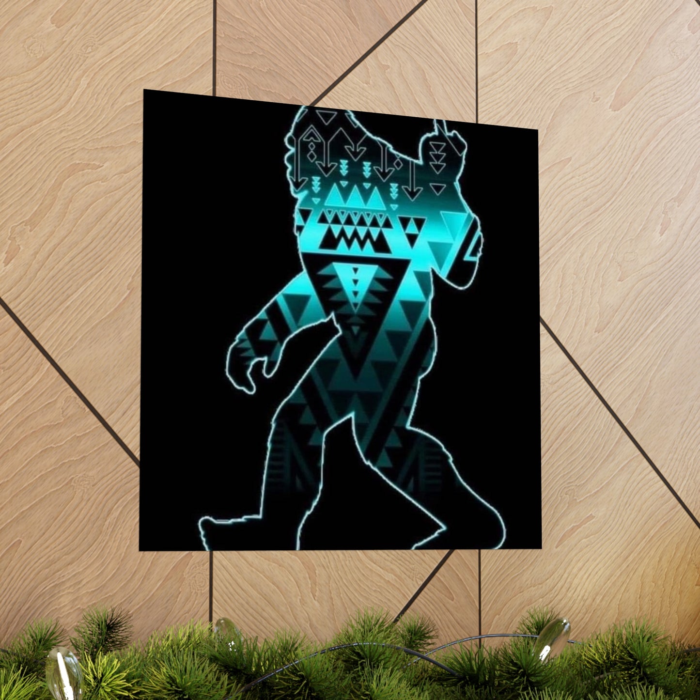 Sasquatch flipping the bird Matte Vertical Posters