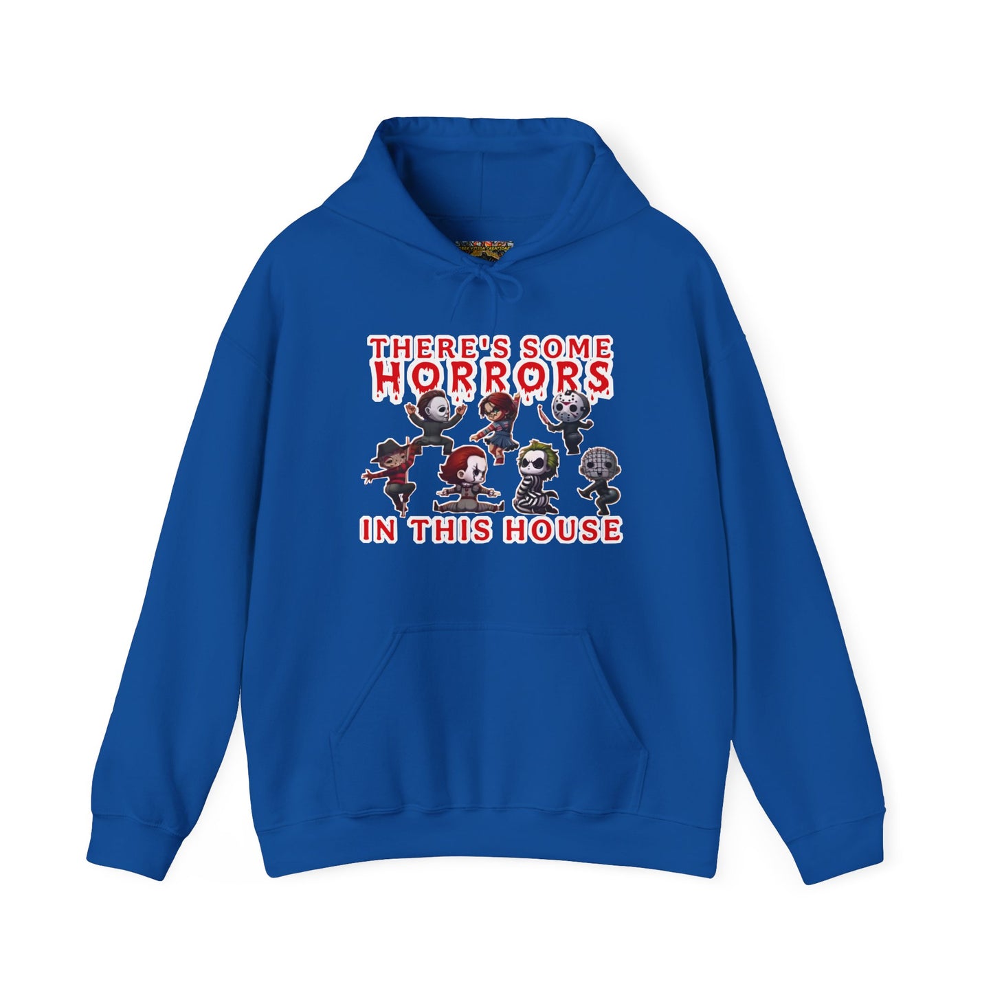 There's some horrors in this house Unisex Hoodie: Perfect for Fans of Spooky Vibes, Halloween, and Cozy Nights, Gifts for Horror Lovers, Fun Apparel