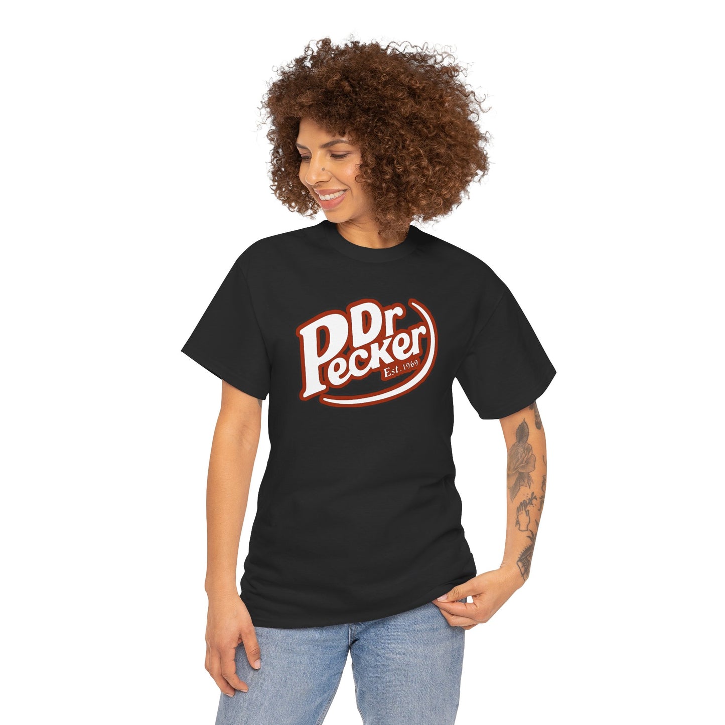 Dr Pecker Vintage Unisex Heavy Cotton Tee, Funny Graphic Tee, Quirky Gift, Casual Wear, Perfect for Parties, Great for Birthdays