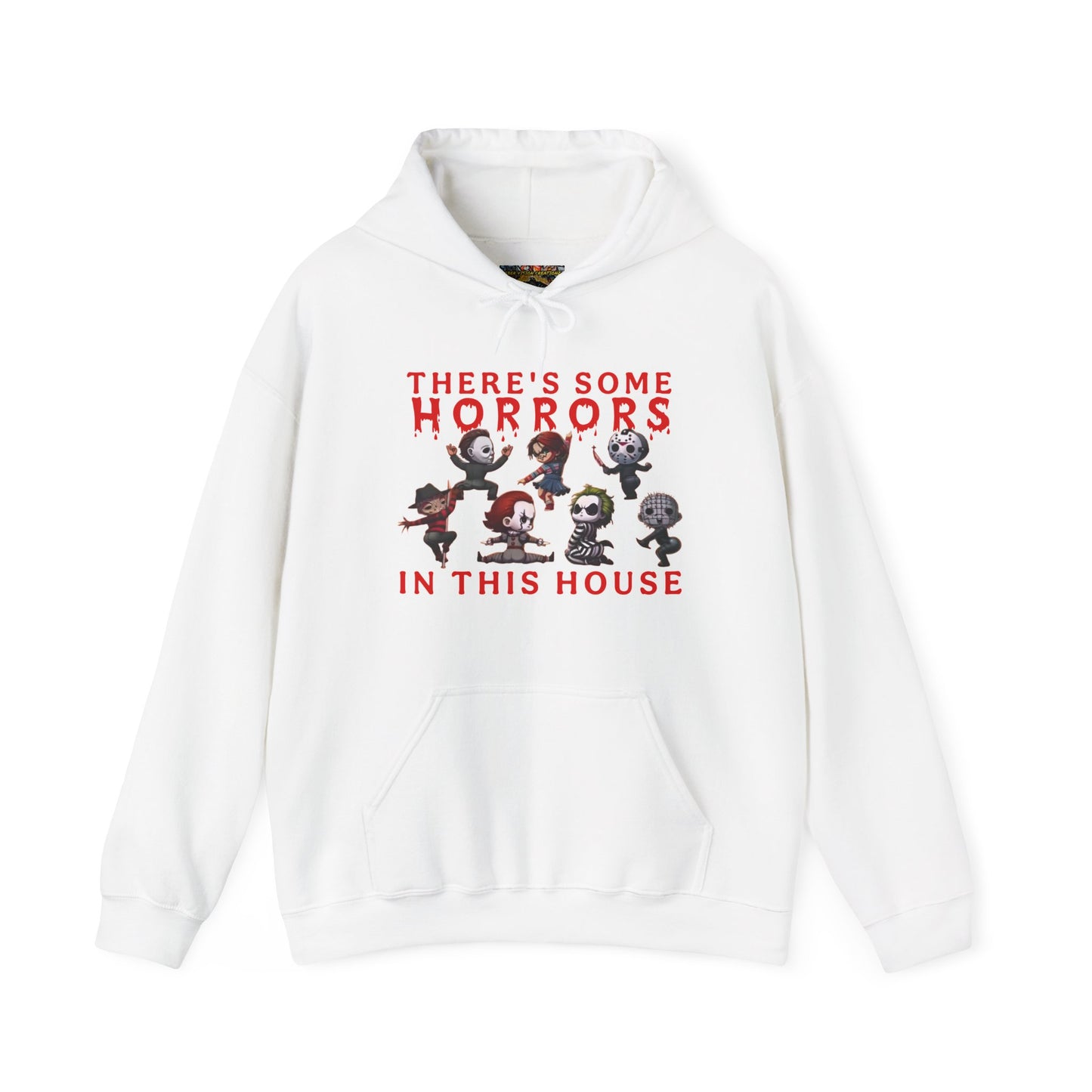 There's some horrors in this house Unisex Hoodie: Perfect for Fans of Spooky Vibes, Halloween, and Cozy Nights, Gifts for Horror Lovers, Fun Apparel