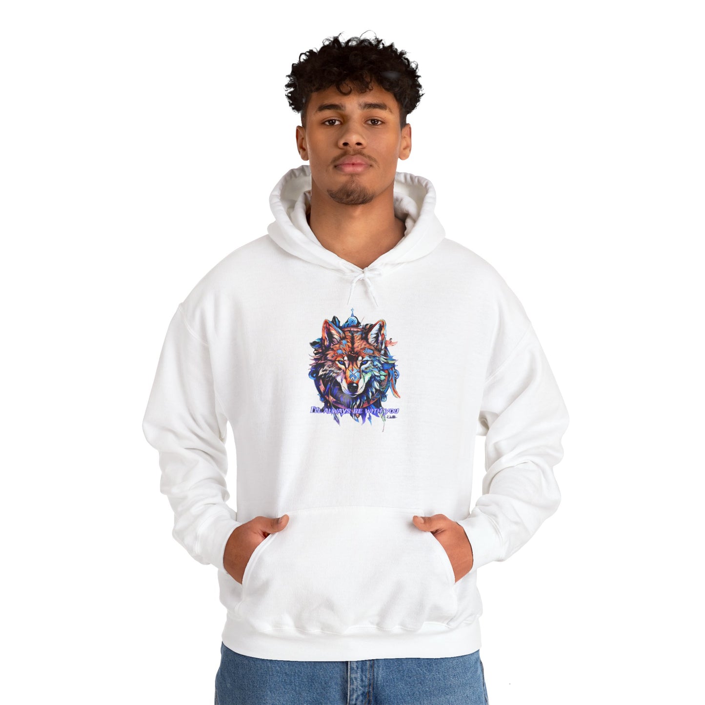 The blue eyed wolf Hooded Sweatshirt