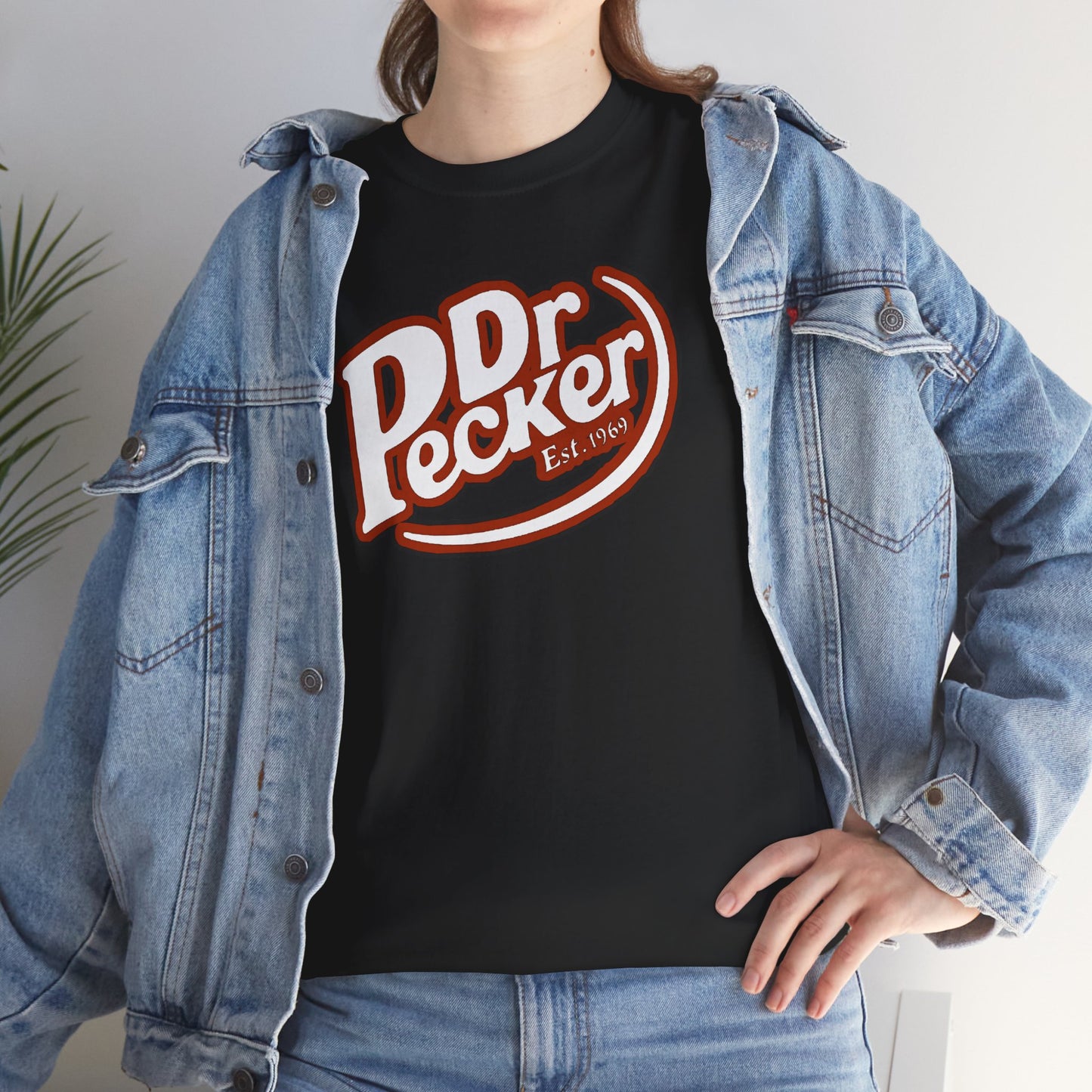 Dr Pecker Vintage Unisex Heavy Cotton Tee, Funny Graphic Tee, Quirky Gift, Casual Wear, Perfect for Parties, Great for Birthdays