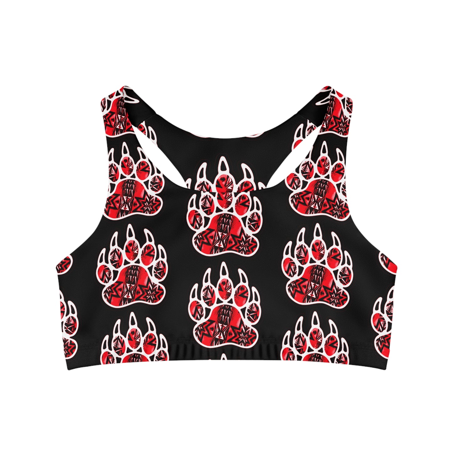 Bear Paw Seamless Sports Bra (AOP)