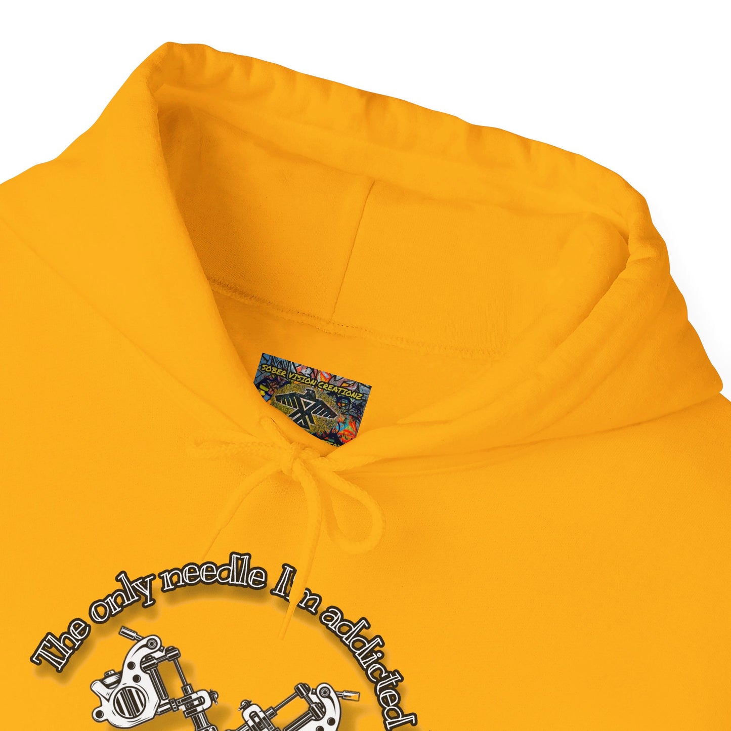 The only needle I'm addicted to Unisex Heavy Blend™ Hooded Sweatshirt
