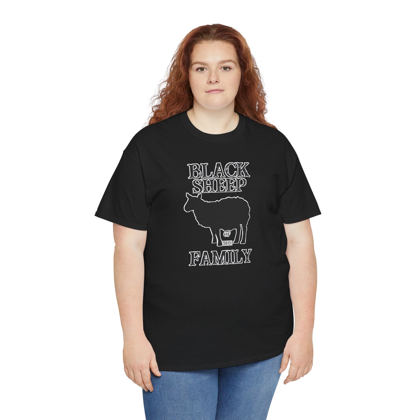 Black Sheep Of The Family Unisex Heavy Cotton Tee | Funny Family Shirt, Gift for Family Reunions, Casual Wear, Unique Gift
