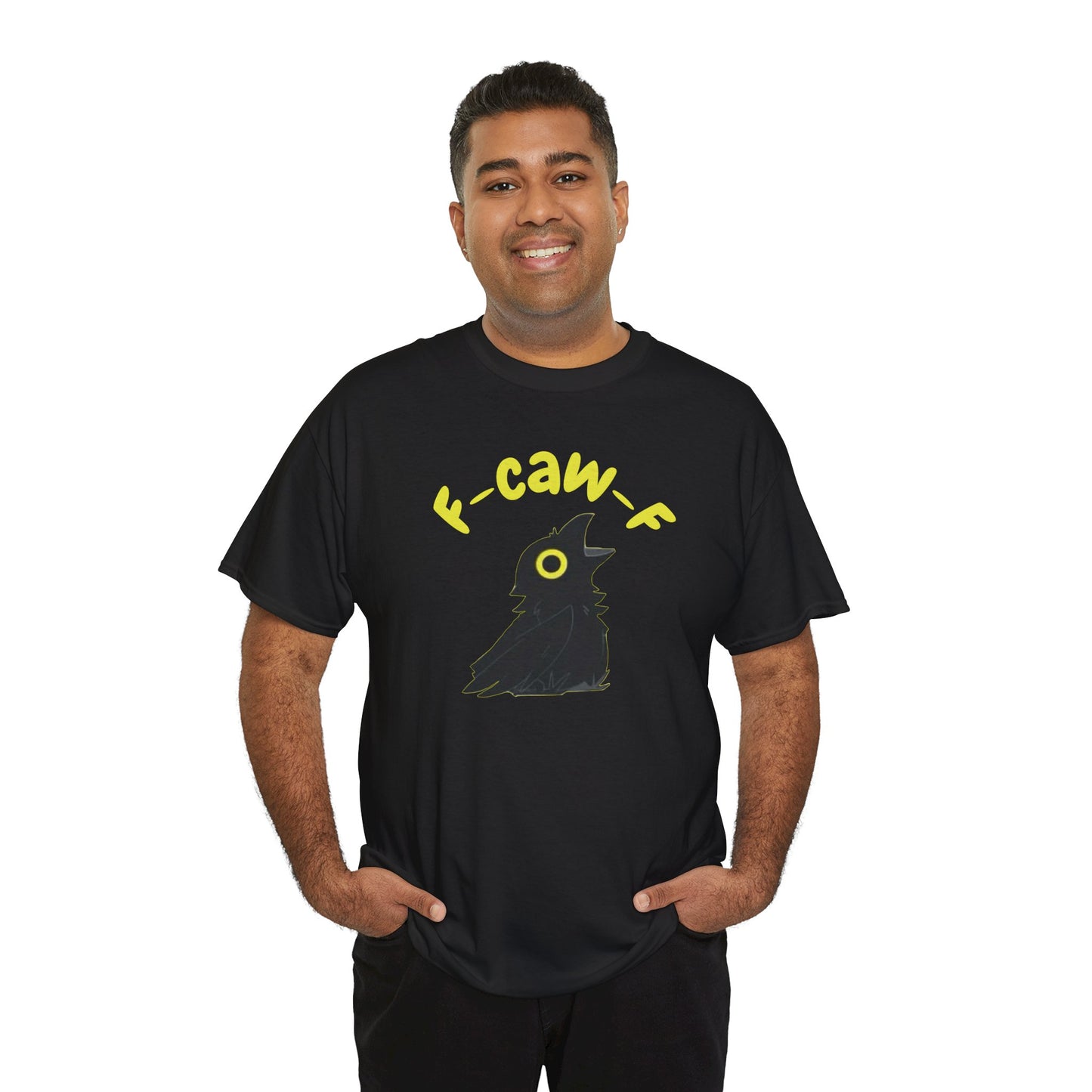 F-Caw-F Unisex Heavy Cotton Tee, Funny Graphic Tee, Casual Wear, Gift for Bird Lovers, Unique T-Shirt for Any Occasion