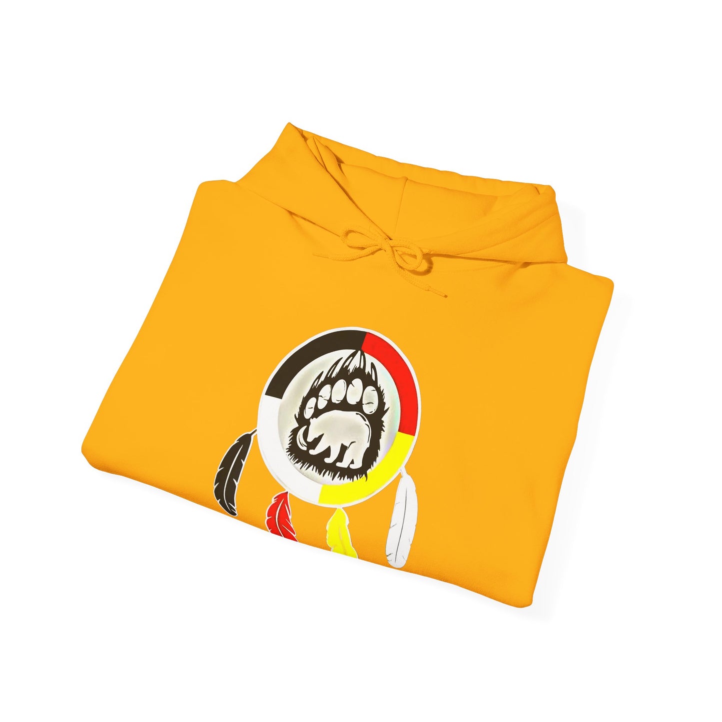 Medicine wheel w/ bear and bear paw Unisex Heavy Blend™ Hooded Sweatshirt