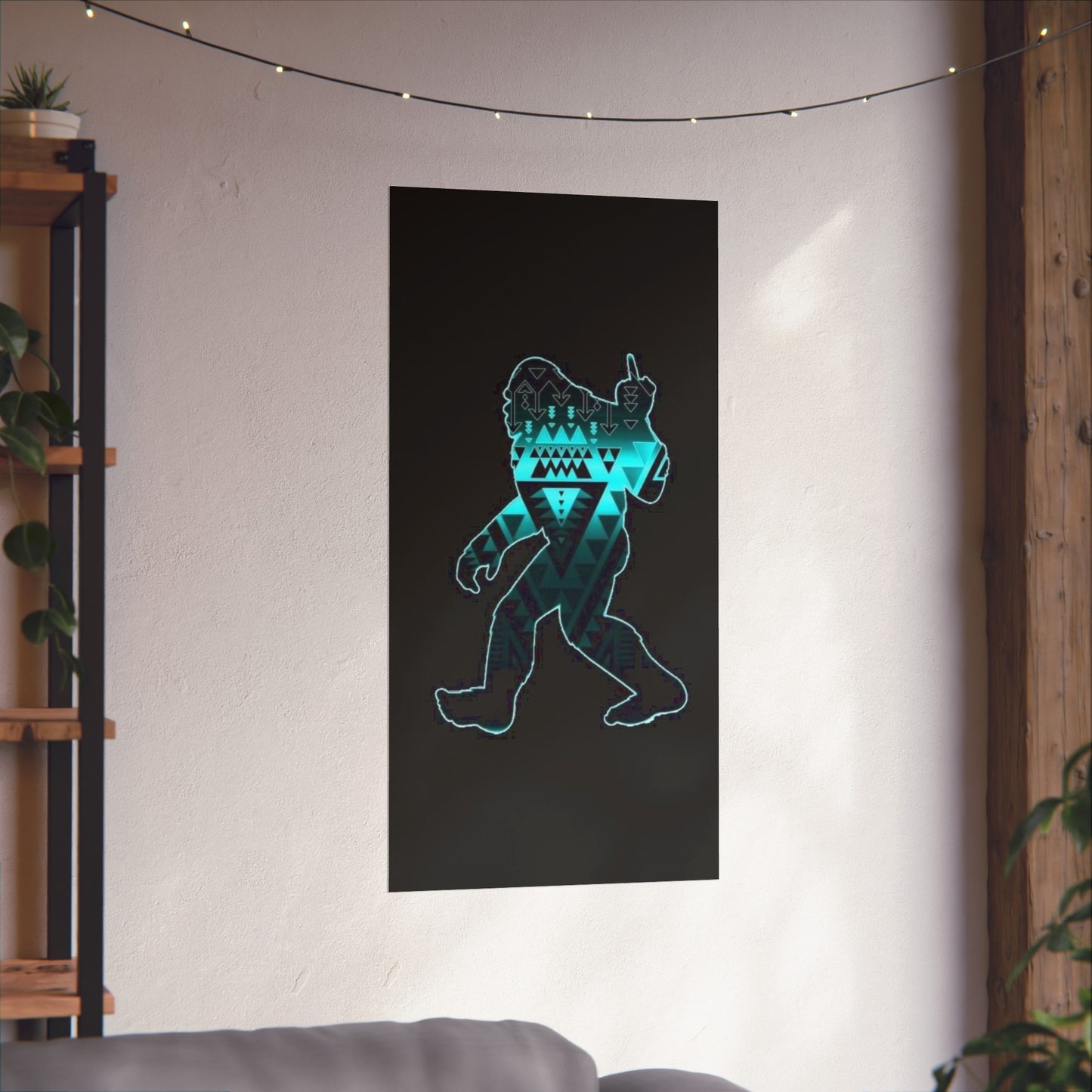 Sasquatch flipping the bird Matte Vertical Posters