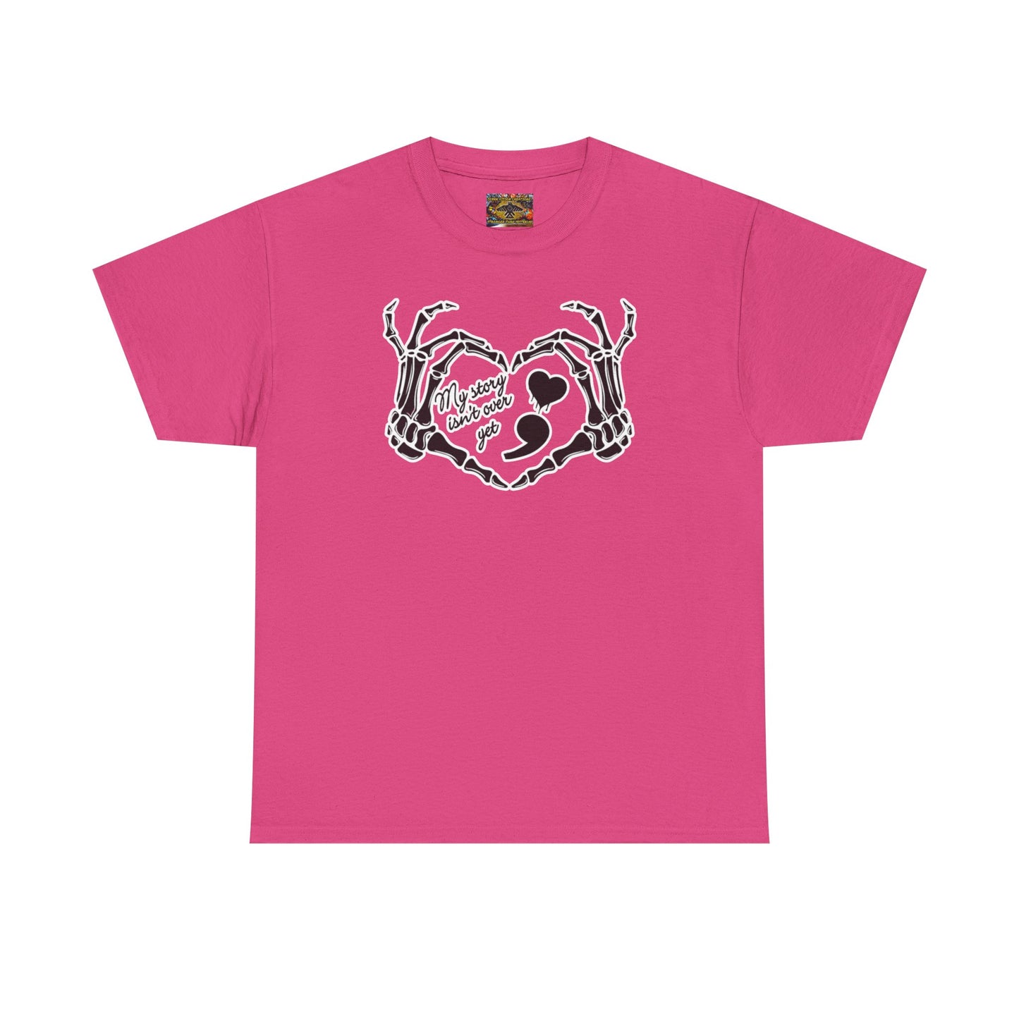 My story isn't over yet Unisex Heavy Cotton Tee | Suicide Awareness, Casual, Streetwear, Emo Fashion, Unique Graphic Tee,