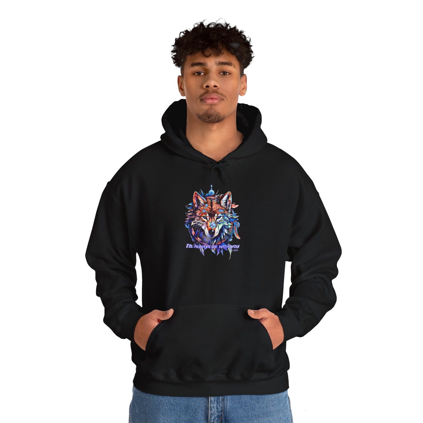 The blue eyed wolf Hooded Sweatshirt