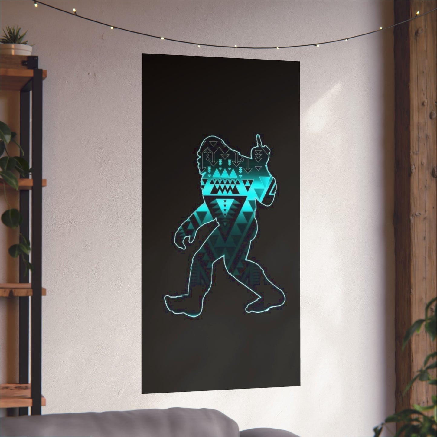 Sasquatch flipping the bird Matte Vertical Posters