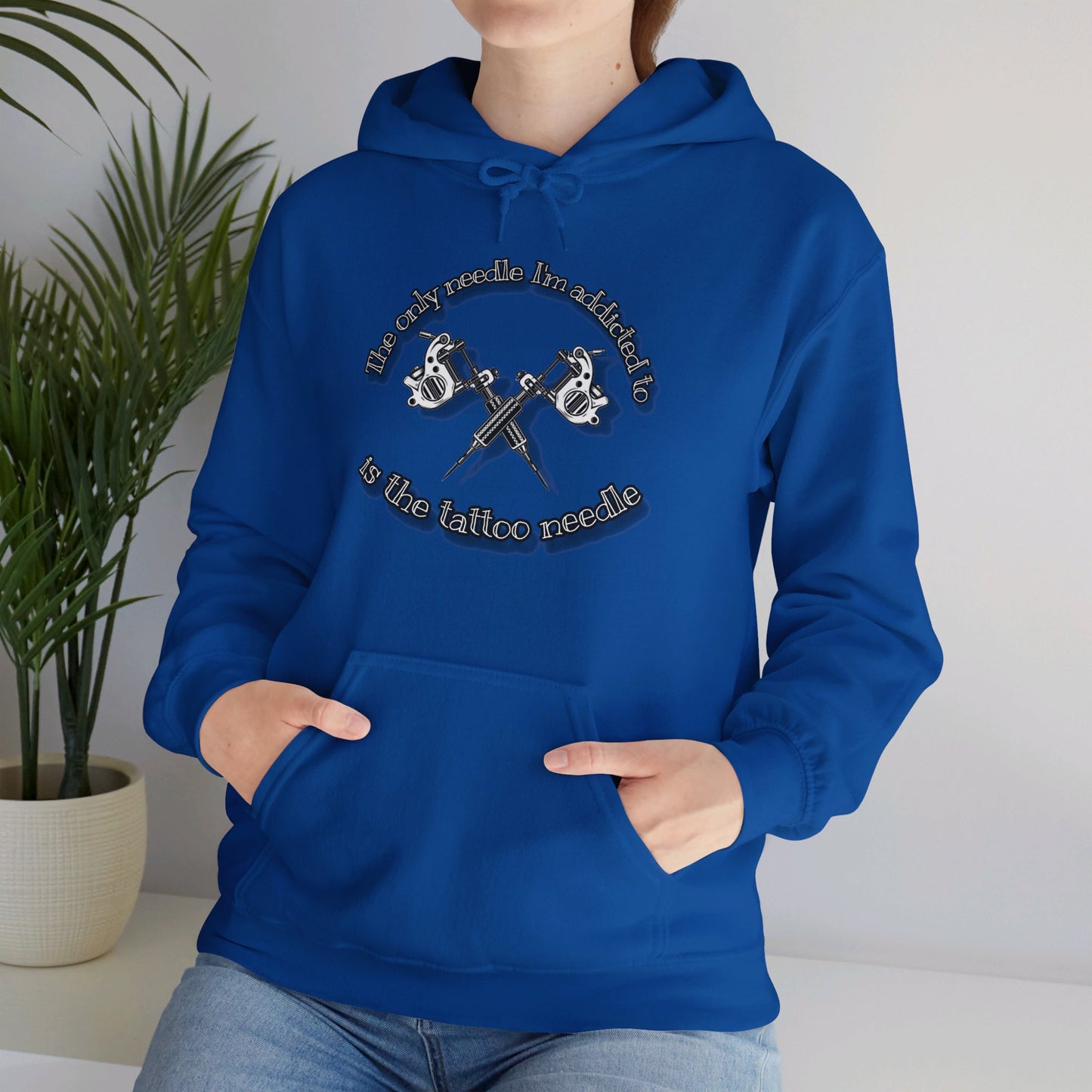 The only needle I'm addicted to Unisex Heavy Blend™ Hooded Sweatshirt