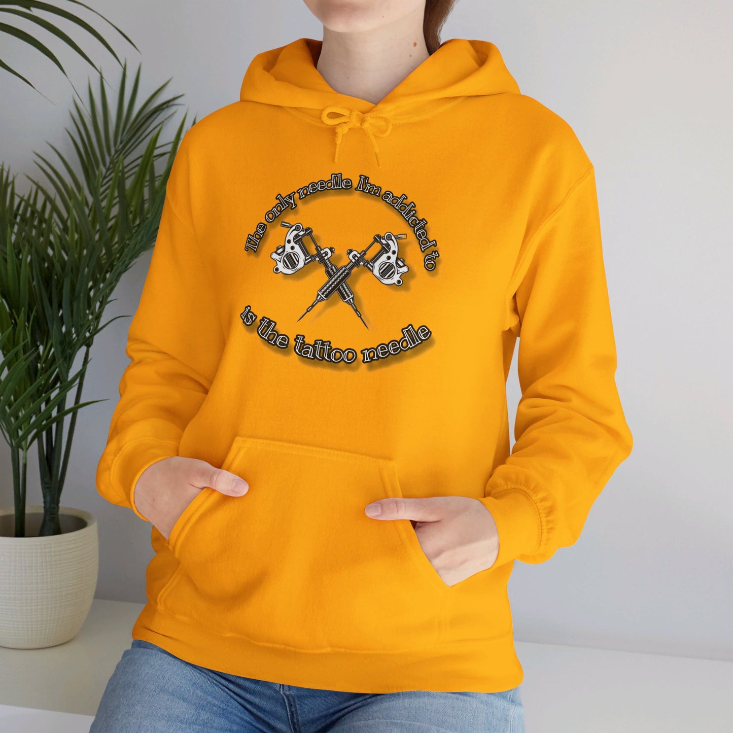 The only needle I'm addicted to Unisex Heavy Blend™ Hooded Sweatshirt