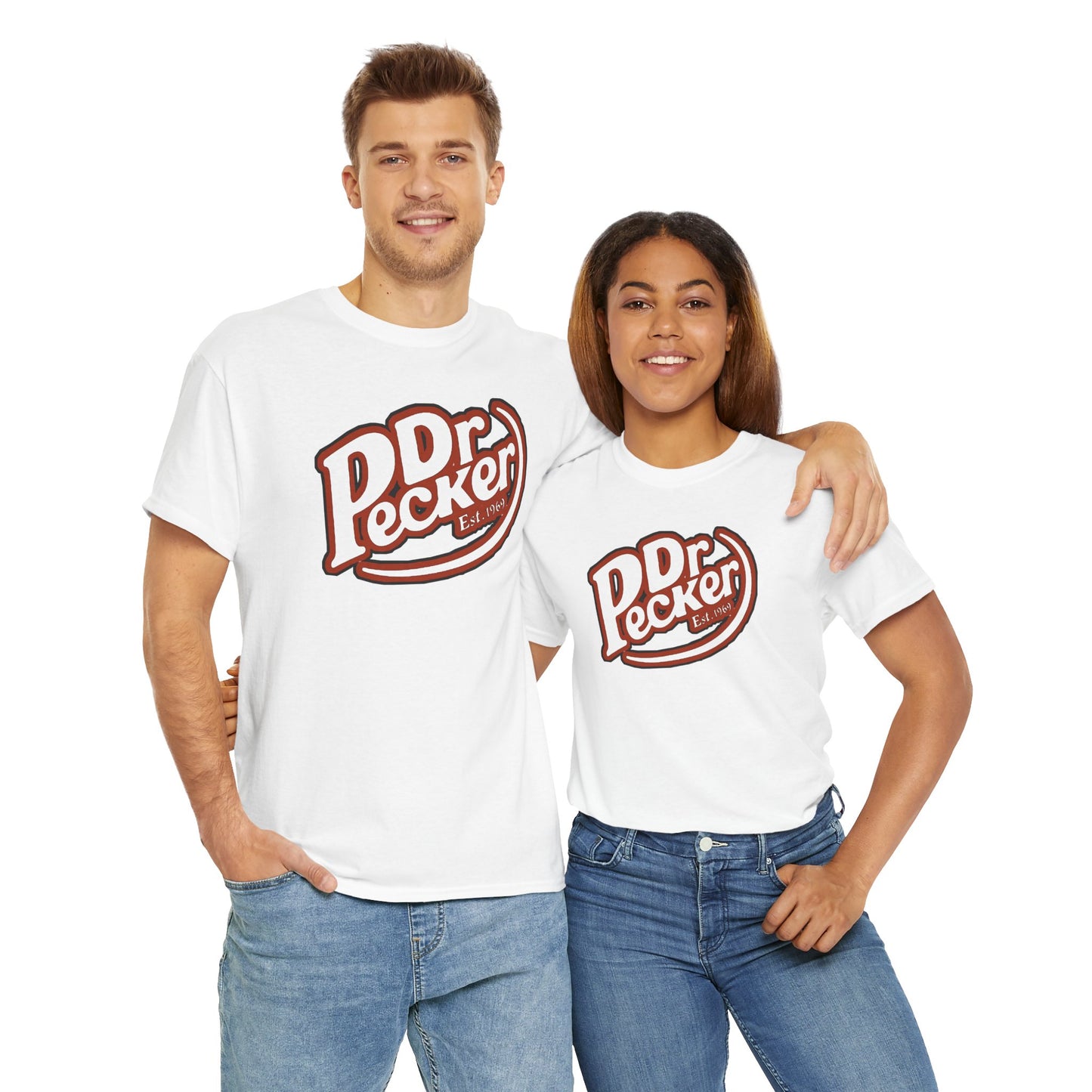 Dr Pecker Vintage Unisex Heavy Cotton Tee, Funny Graphic Tee, Quirky Gift, Casual Wear, Perfect for Parties, Great for Birthdays