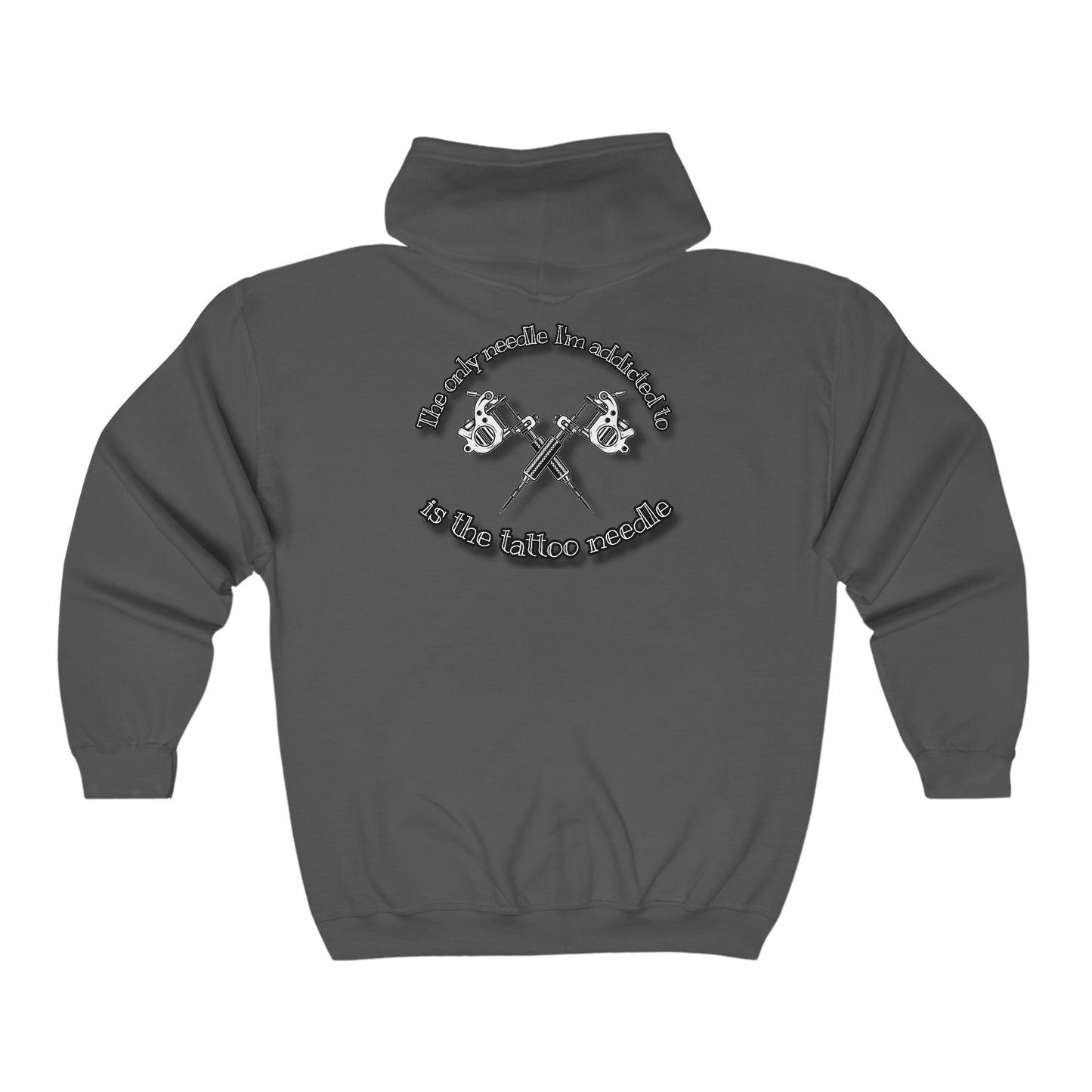 The only needle I'm addicted to Unisex Heavy Blend™ Full Zip Hooded Sweatshirt
