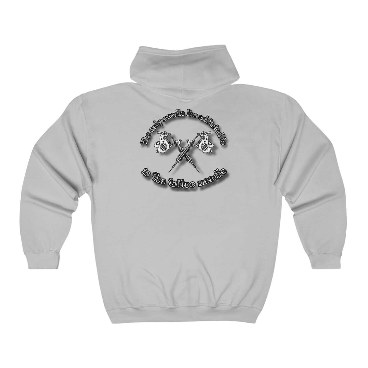 The only needle I'm addicted to Unisex Heavy Blend™ Full Zip Hooded Sweatshirt