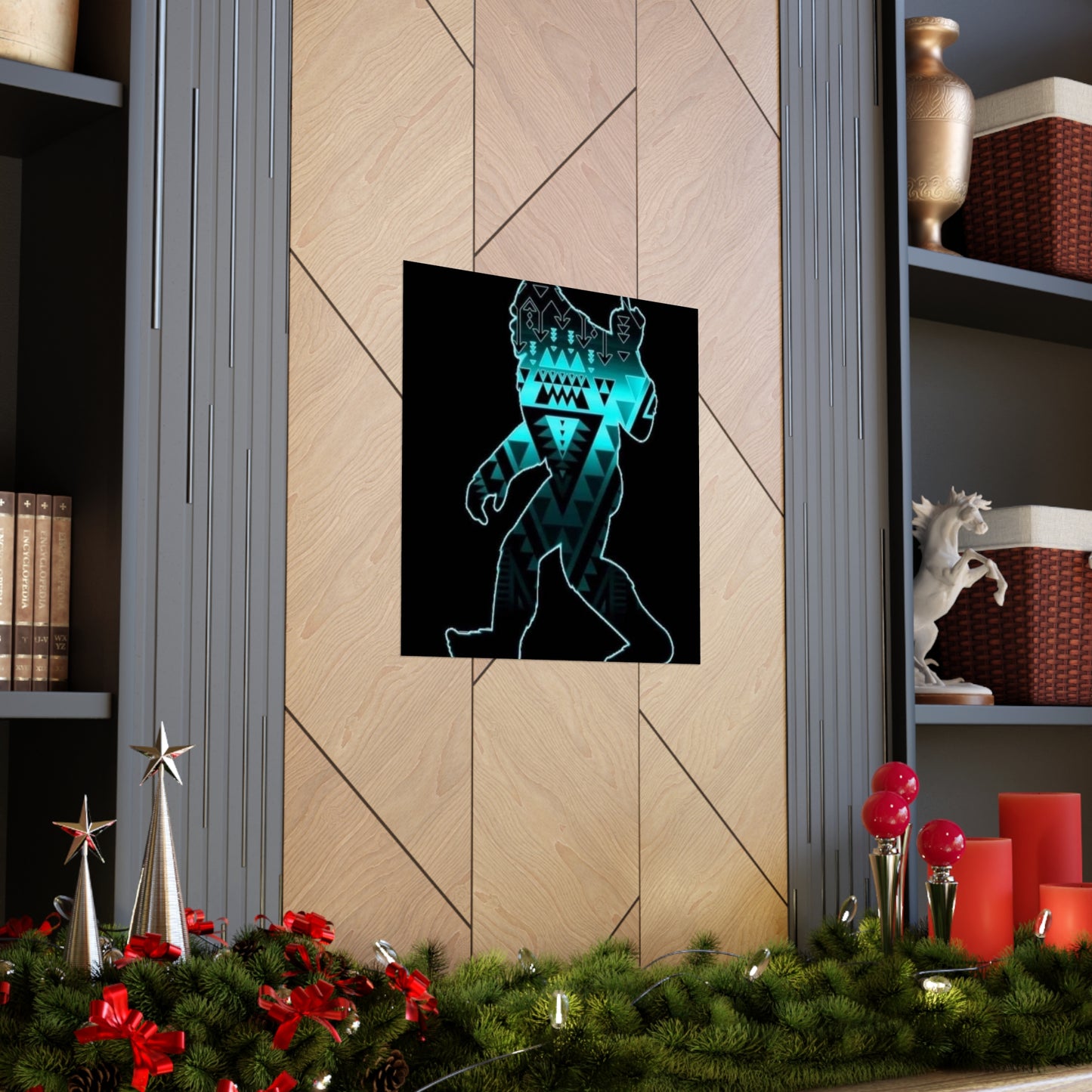Sasquatch flipping the bird Matte Vertical Posters