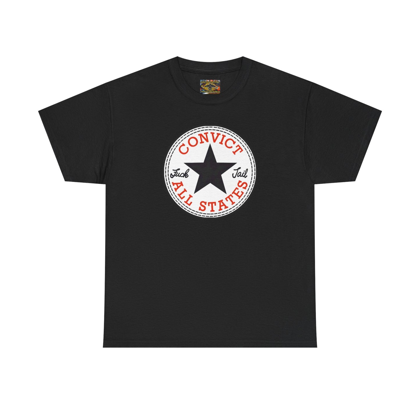 Convict All States Unisex Heavy Cotton Tee - Casualwear, Street Style, Gift for Him/Her, Retro Vintage Shirt, Fun Graphic Tee