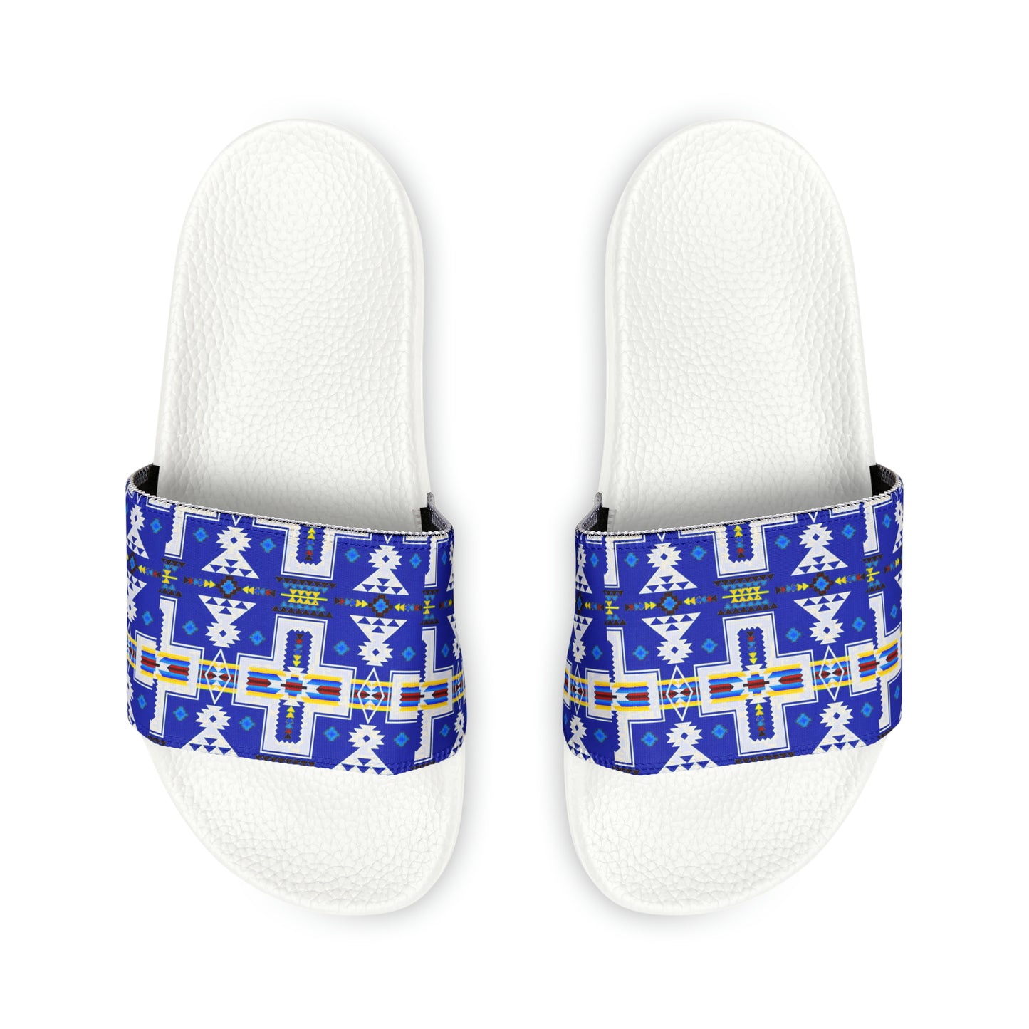 Blue native print Women's PU Slide Sandals