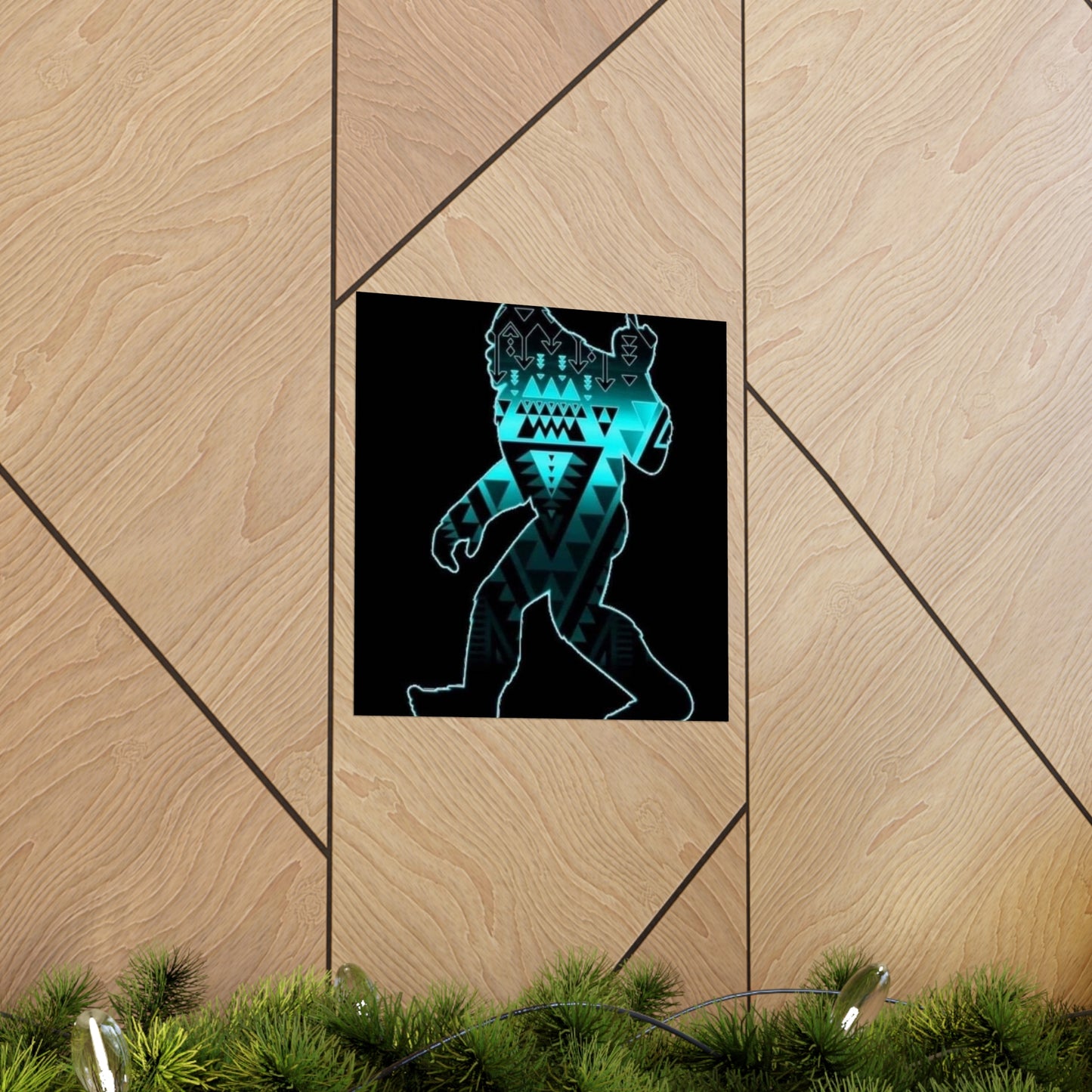 Sasquatch flipping the bird Matte Vertical Posters