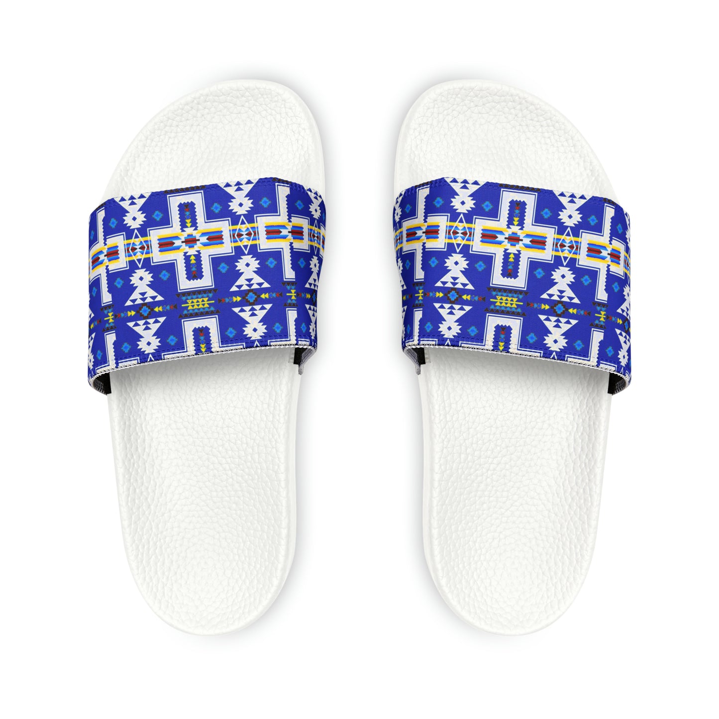 Blue native print Women's PU Slide Sandals