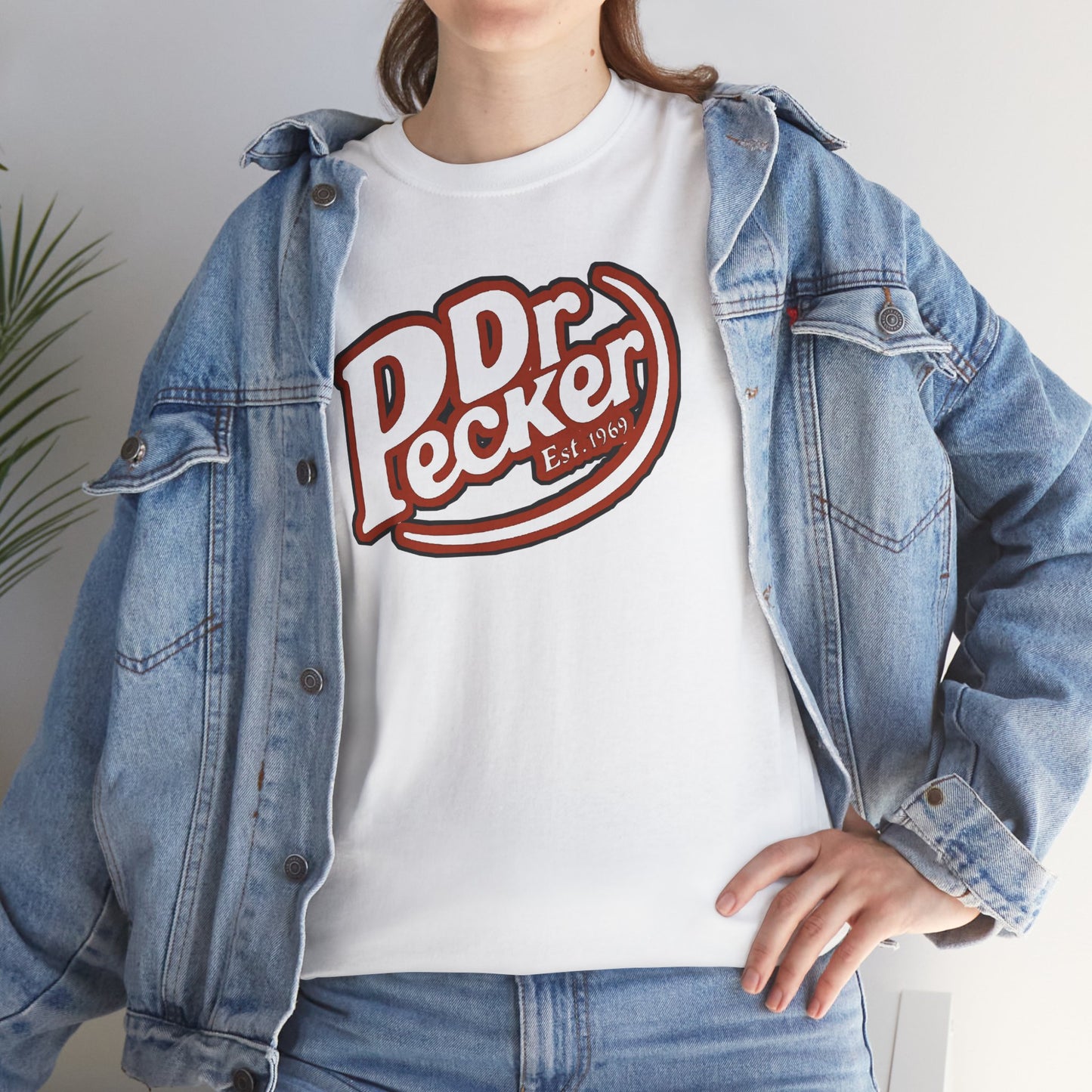 Dr Pecker Vintage Unisex Heavy Cotton Tee, Funny Graphic Tee, Quirky Gift, Casual Wear, Perfect for Parties, Great for Birthdays