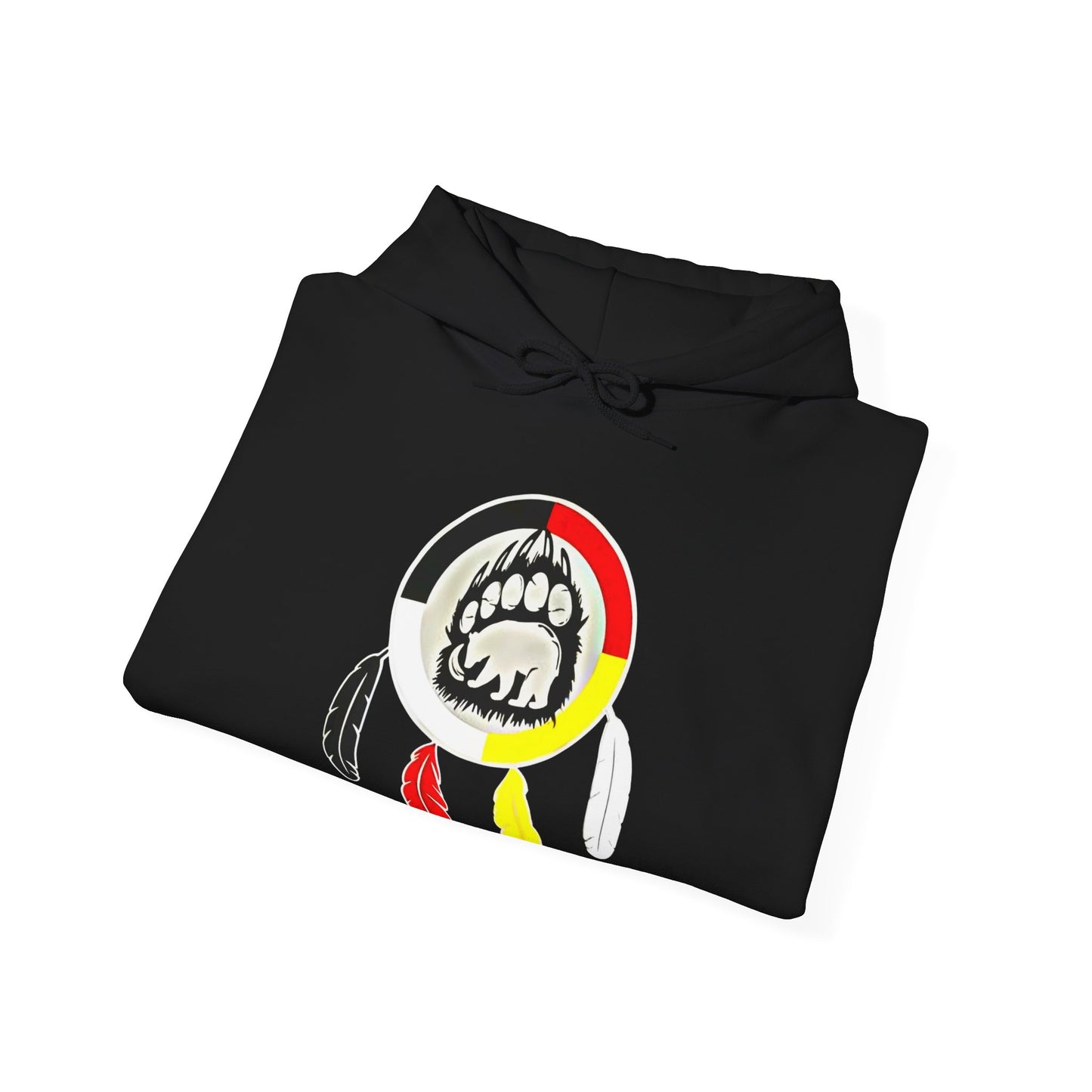 Medicine wheel w/ bear and bear paw Unisex Heavy Blend™ Hooded Sweatshirt