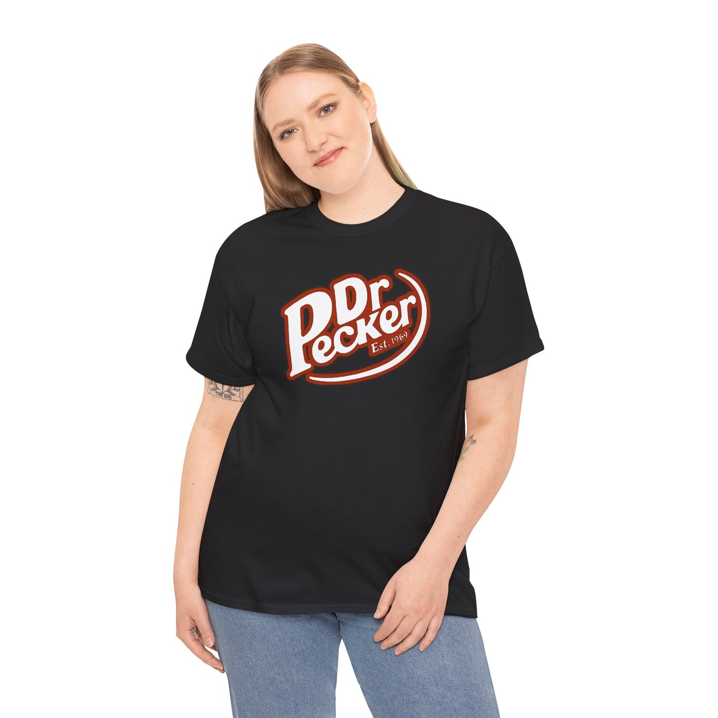 Dr Pecker Vintage Unisex Heavy Cotton Tee, Funny Graphic Tee, Quirky Gift, Casual Wear, Perfect for Parties, Great for Birthdays