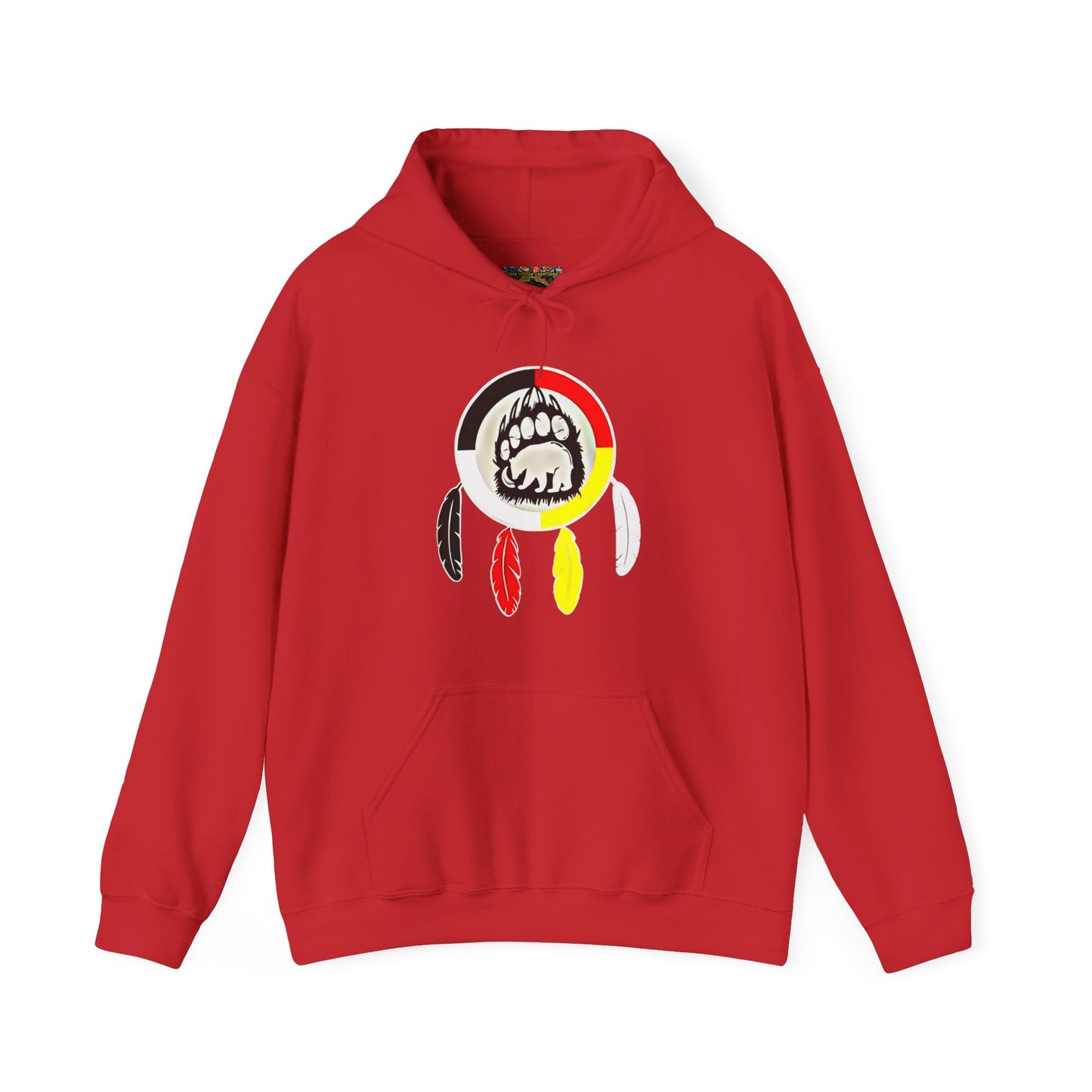 Medicine wheel w/ bear and bear paw Unisex Heavy Blend™ Hooded Sweatshirt