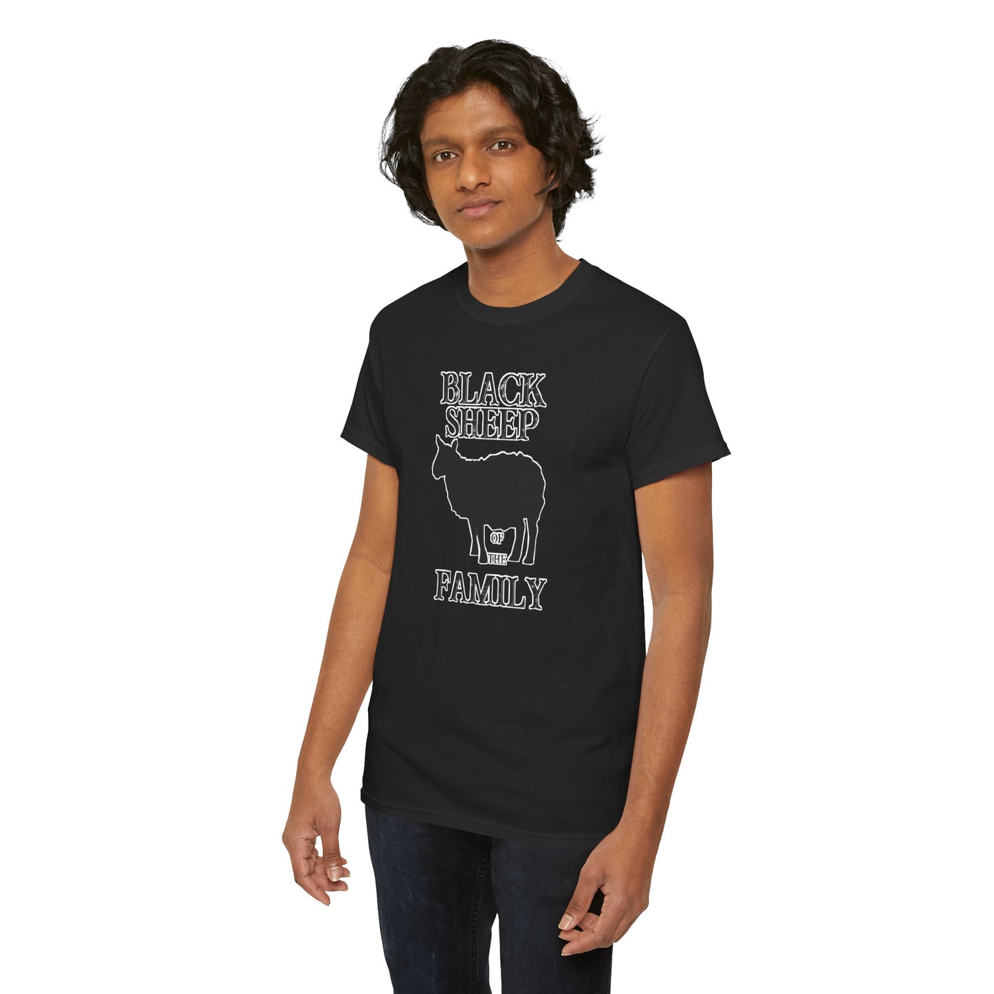 Black Sheep Of The Family Unisex Heavy Cotton Tee | Funny Family Shirt, Gift for Family Reunions, Casual Wear, Unique Gift
