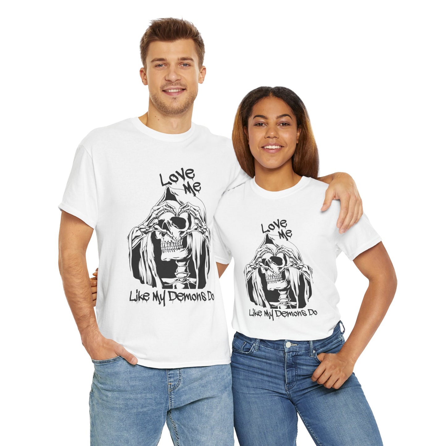 Love me like my demons do Unisex Heavy Cotton Tee