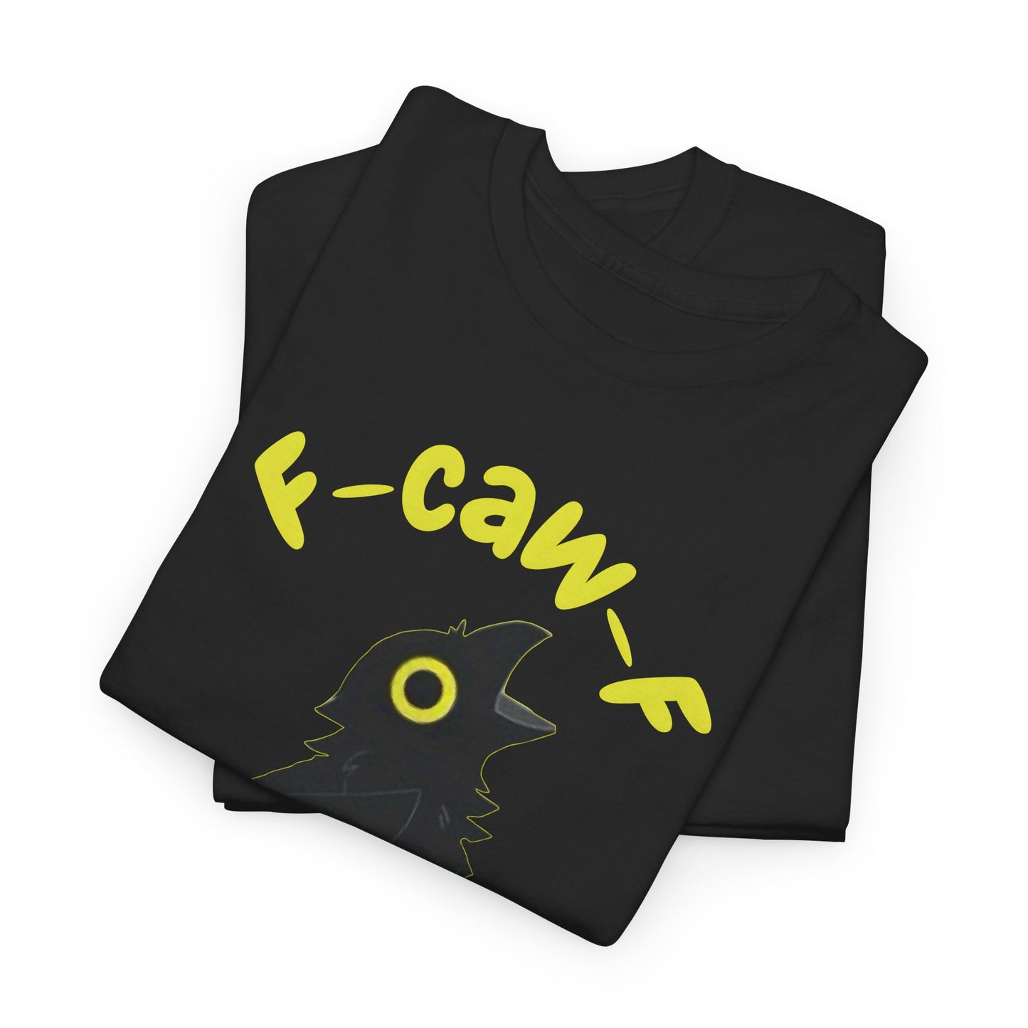 F-Caw-F Unisex Heavy Cotton Tee, Funny Graphic Tee, Casual Wear, Gift for Bird Lovers, Unique T-Shirt for Any Occasion