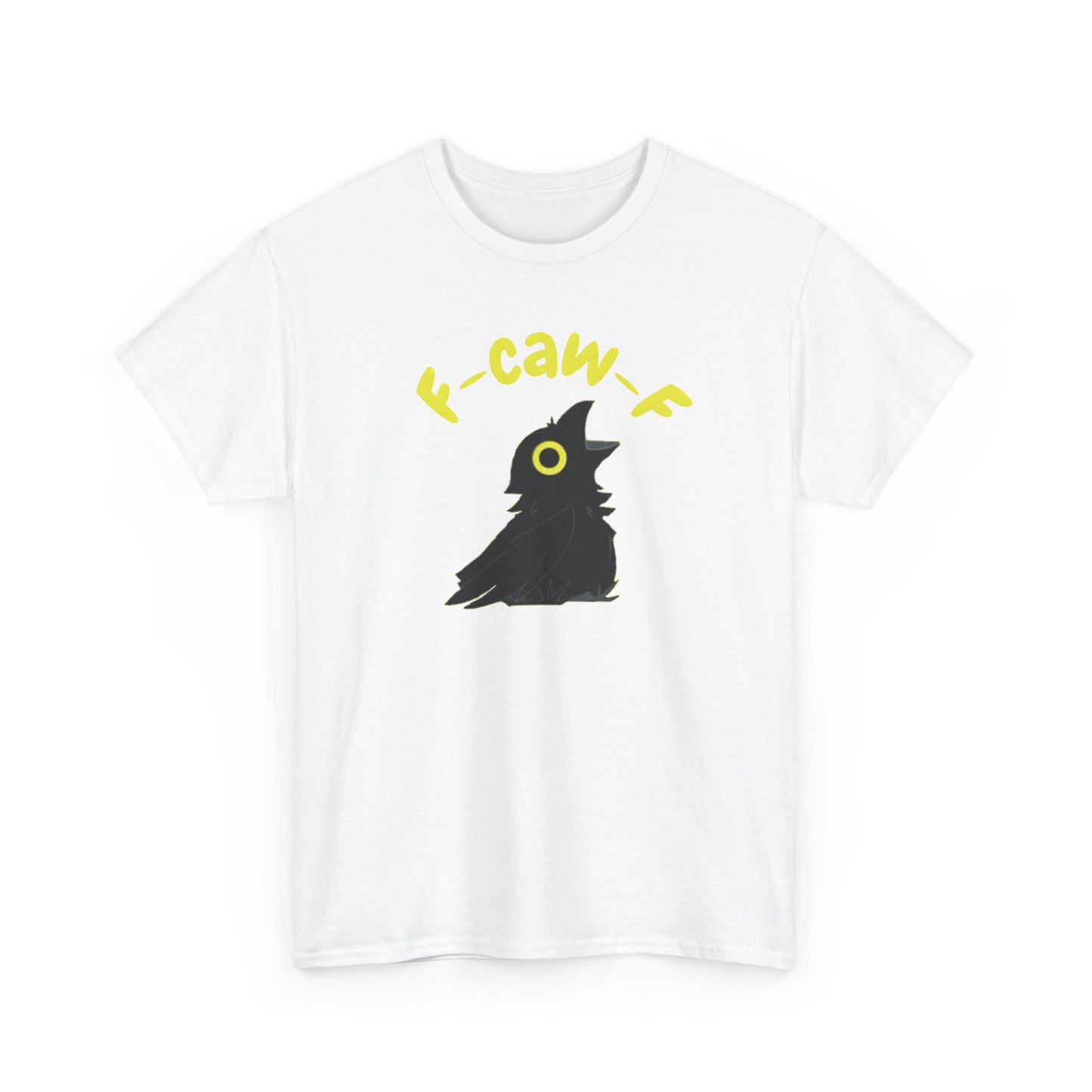 F-Caw-F Unisex Heavy Cotton Tee, Funny Graphic Tee, Casual Wear, Gift for Bird Lovers, Unique T-Shirt for Any Occasion