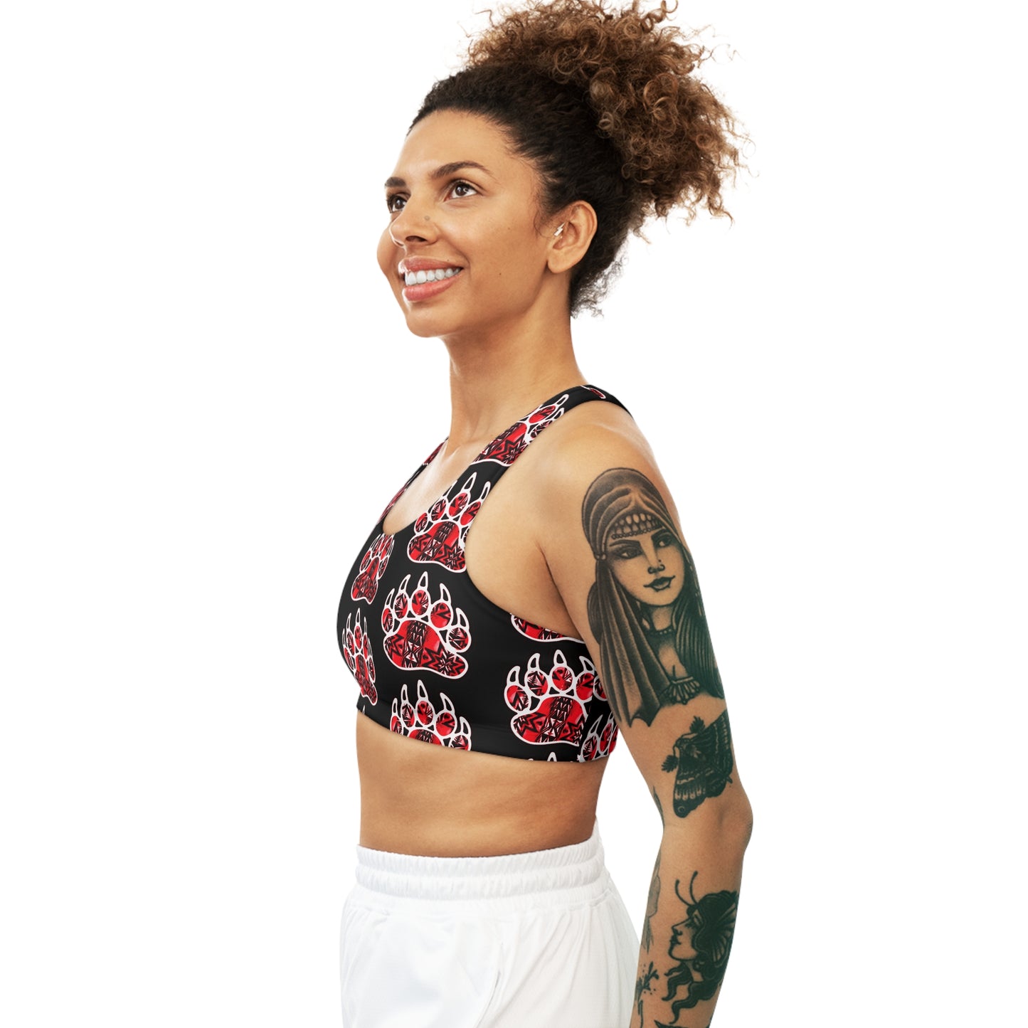 Bear Paw Seamless Sports Bra (AOP)