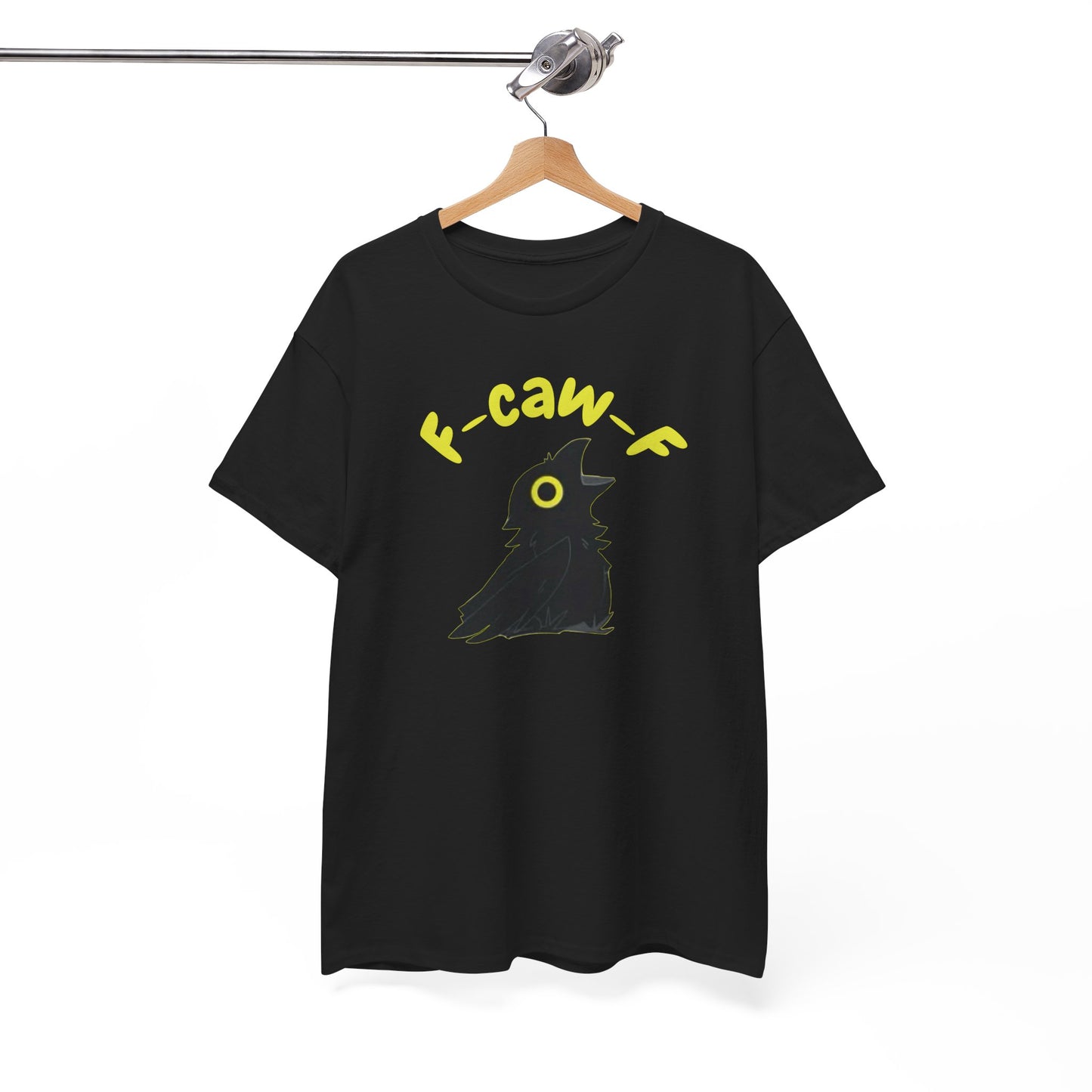 F-Caw-F Unisex Heavy Cotton Tee, Funny Graphic Tee, Casual Wear, Gift for Bird Lovers, Unique T-Shirt for Any Occasion