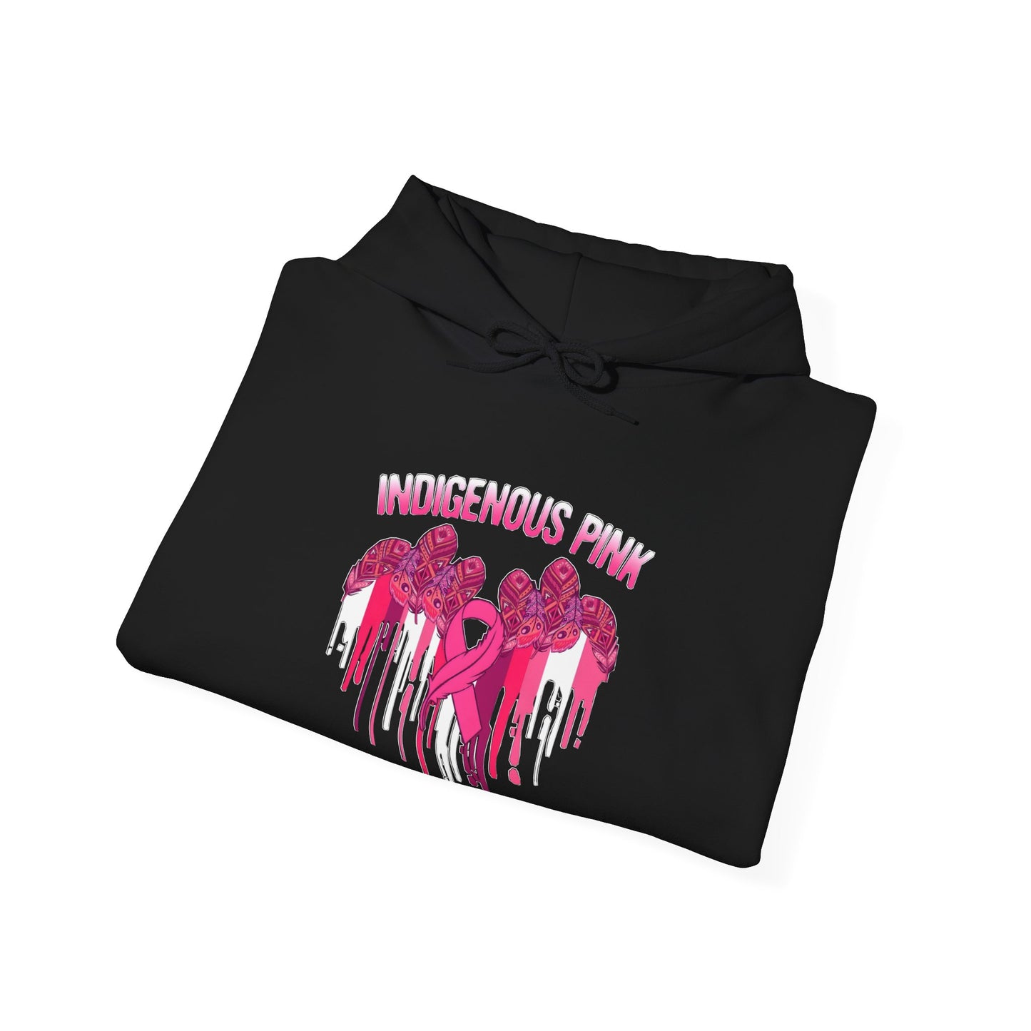 Indigenous Pink Unisex Heavy Blend™ Hooded Sweatshirt, Streetwear Hoodie, Casual Pullover, Gift for Her, Trendy Winter Clothing, Fashionable Layer