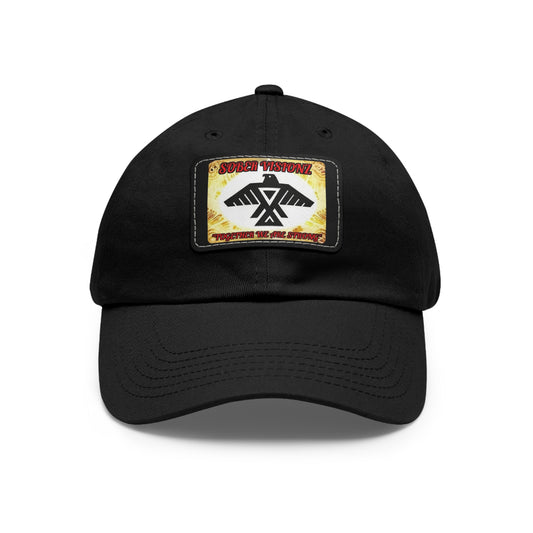 Dad Hat with Sober Visionz Leather Patch (Rectangle)