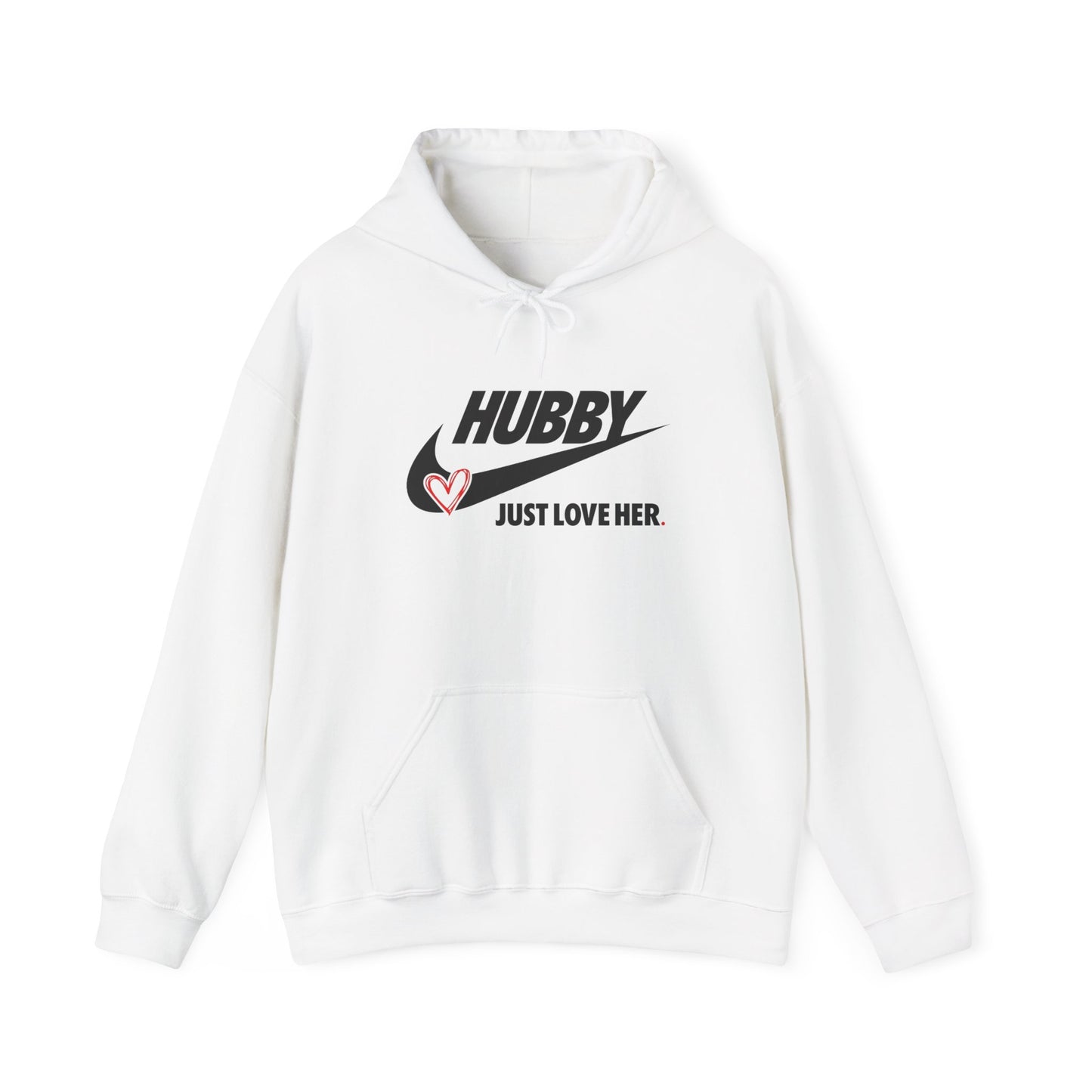 Hubby: Just Love Her Unisex Heavy Blend™ Hooded Sweatshirt