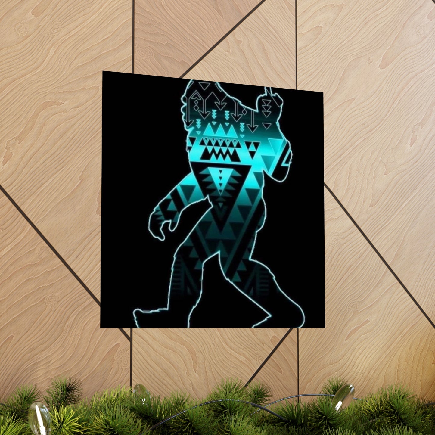 Sasquatch flipping the bird Matte Vertical Posters