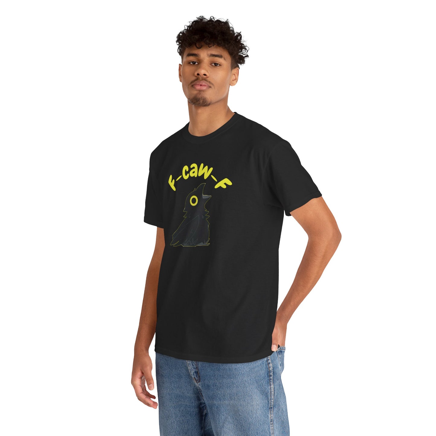 F-Caw-F Unisex Heavy Cotton Tee, Funny Graphic Tee, Casual Wear, Gift for Bird Lovers, Unique T-Shirt for Any Occasion