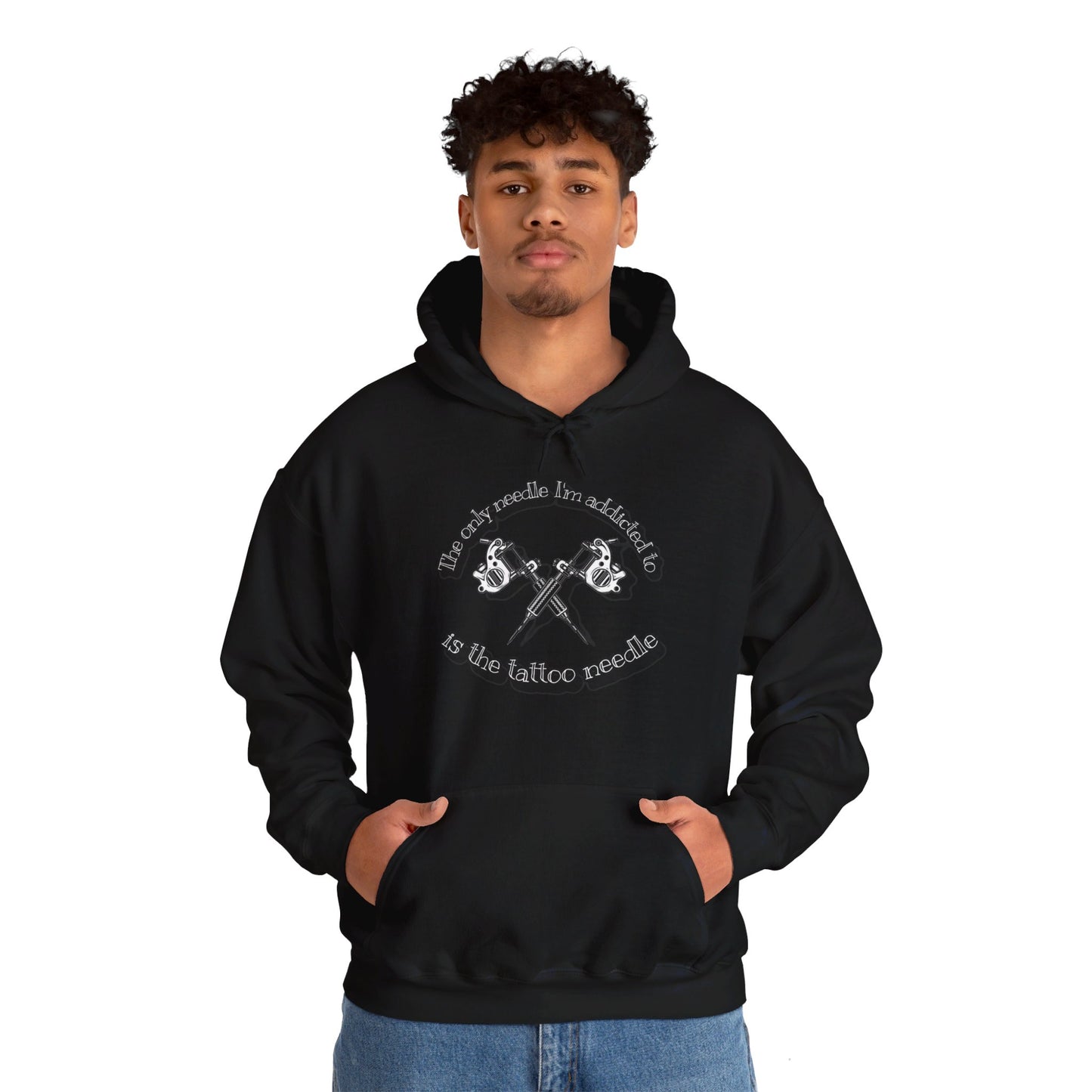 The only needle I'm addicted to Unisex Heavy Blend™ Hooded Sweatshirt