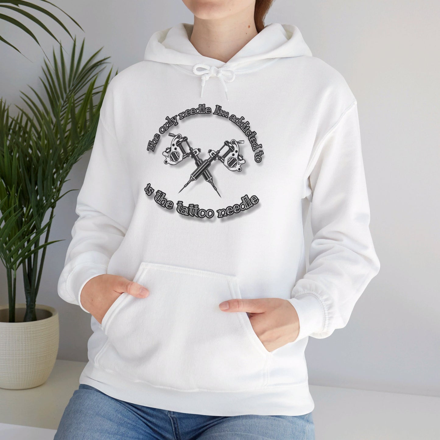 The only needle I'm addicted to Unisex Heavy Blend™ Hooded Sweatshirt