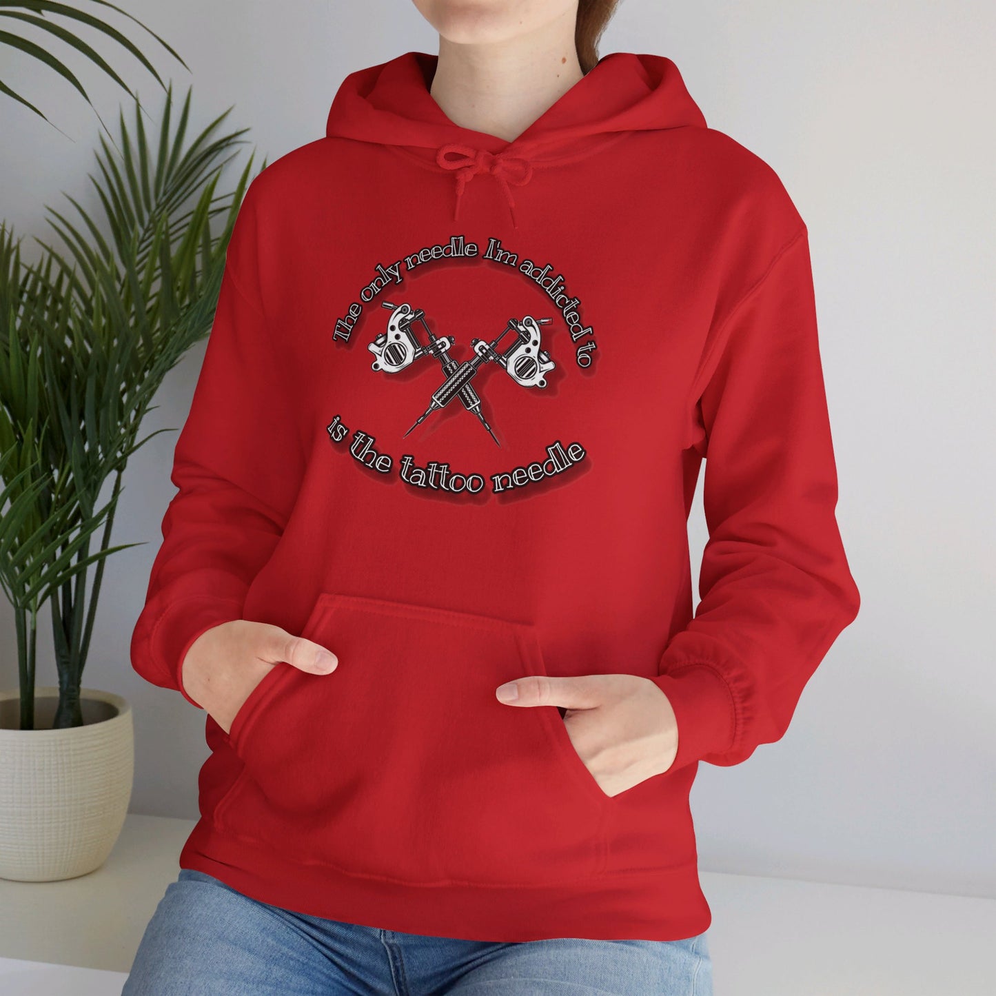 The only needle I'm addicted to Unisex Heavy Blend™ Hooded Sweatshirt