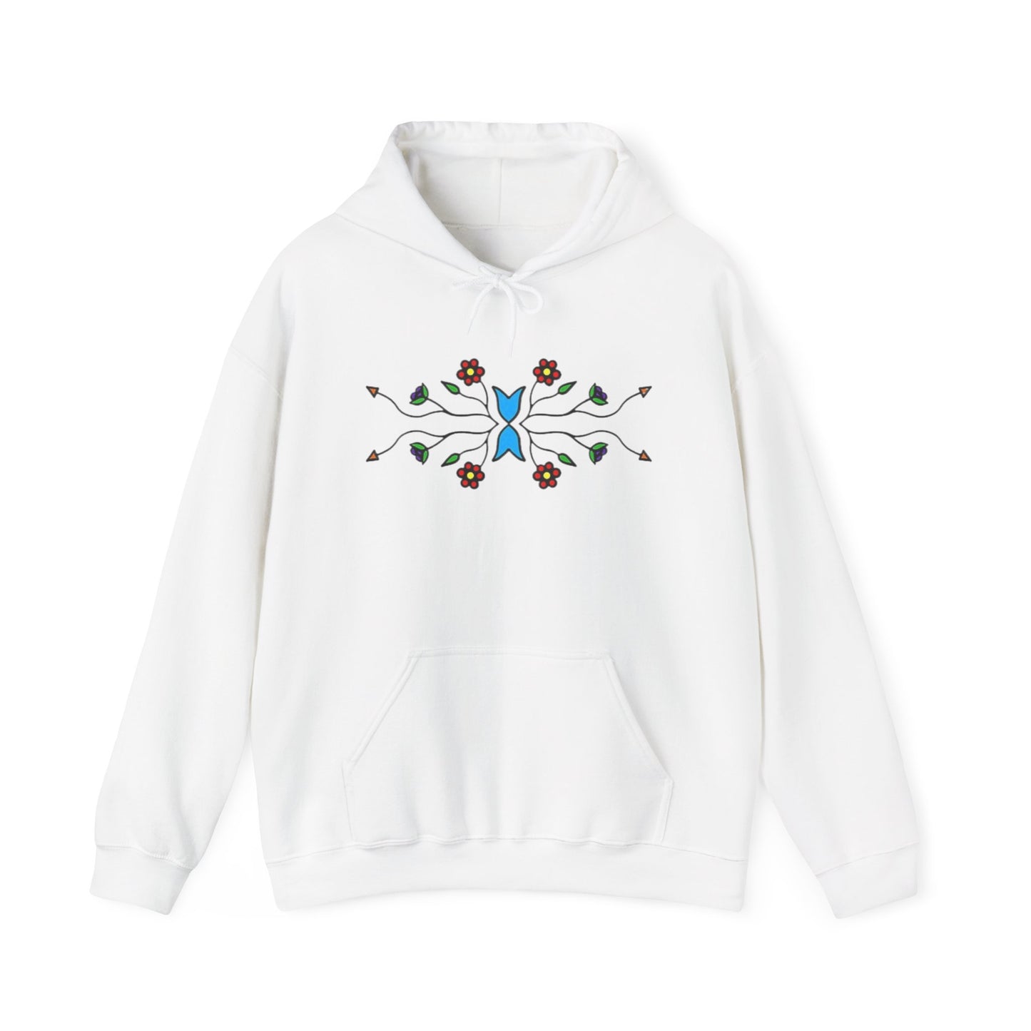 Indigenous floral print Hooded Sweatshirt