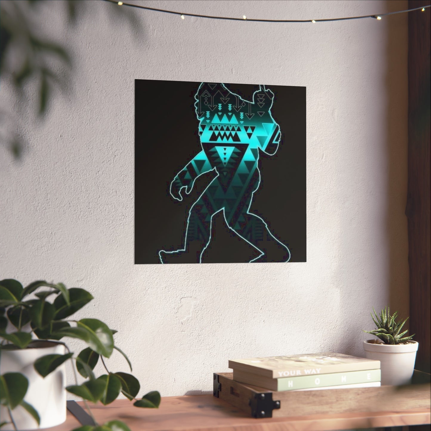 Sasquatch flipping the bird Matte Vertical Posters