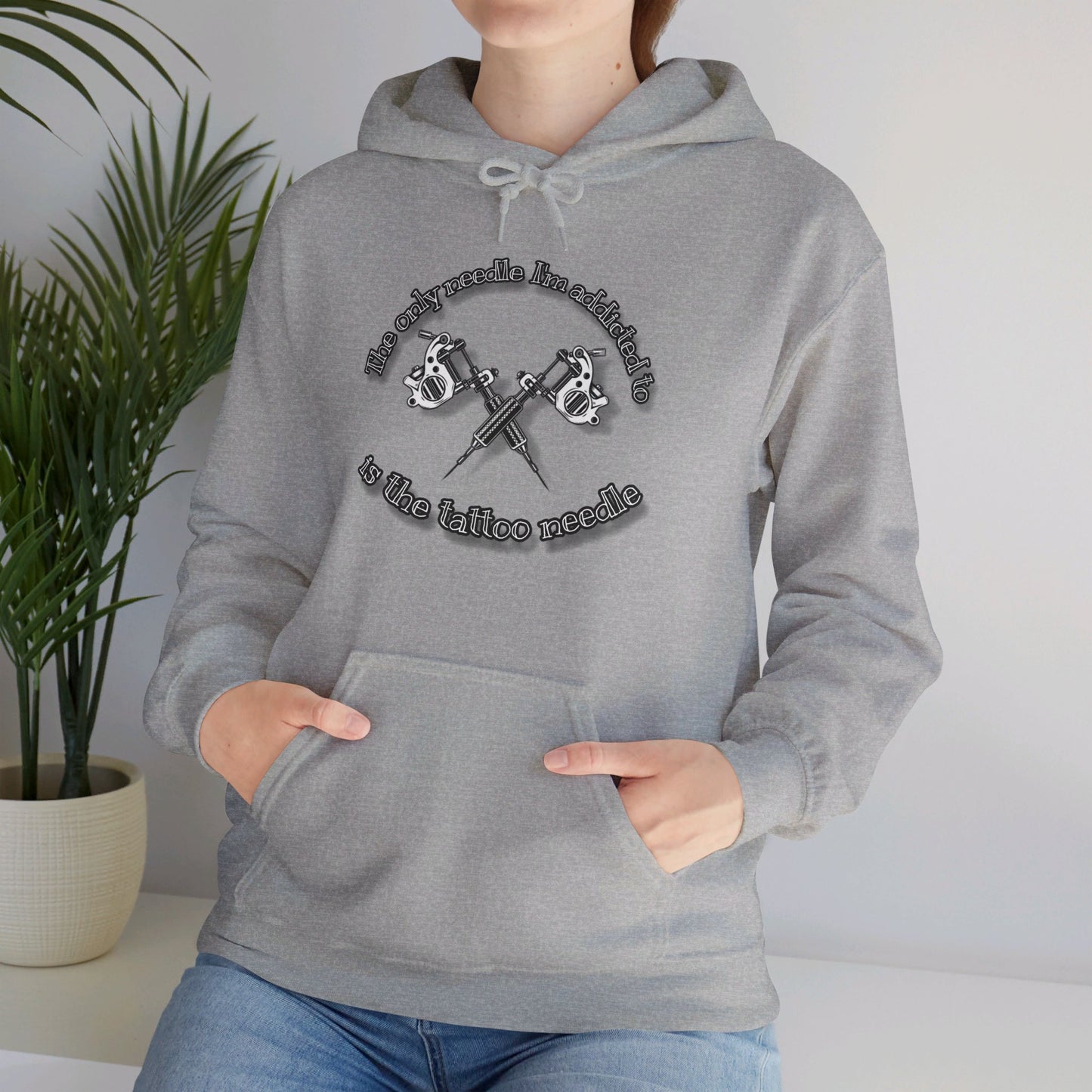 The only needle I'm addicted to Unisex Heavy Blend™ Hooded Sweatshirt