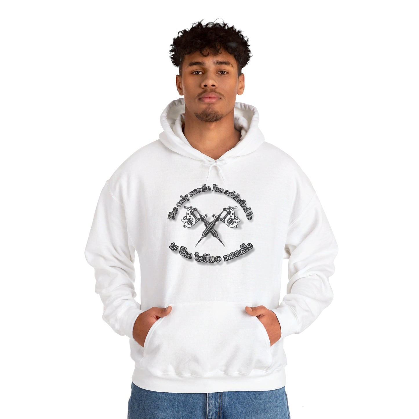 The only needle I'm addicted to Unisex Heavy Blend™ Hooded Sweatshirt