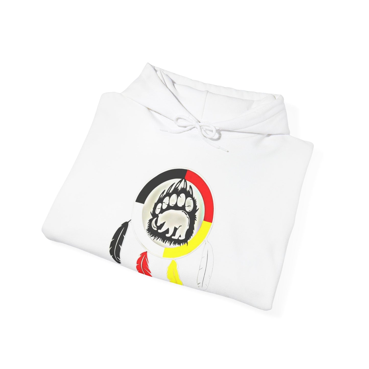 Medicine wheel w/ bear and bear paw Unisex Heavy Blend™ Hooded Sweatshirt