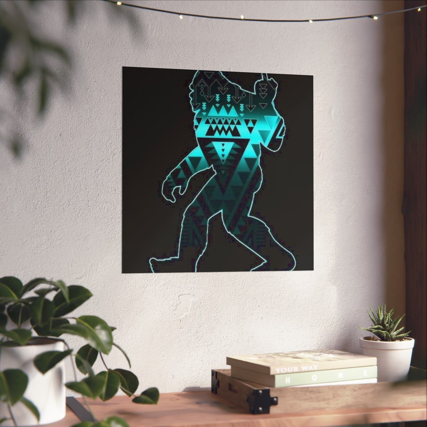 Sasquatch flipping the bird Matte Vertical Posters